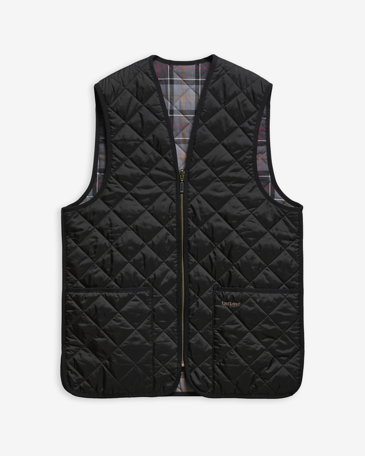 Quilted Zip-In Liner Black-Modern