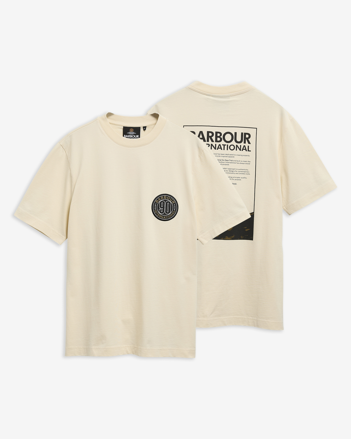 T-shirt con stampa 90&deg; anniversario. Chalk