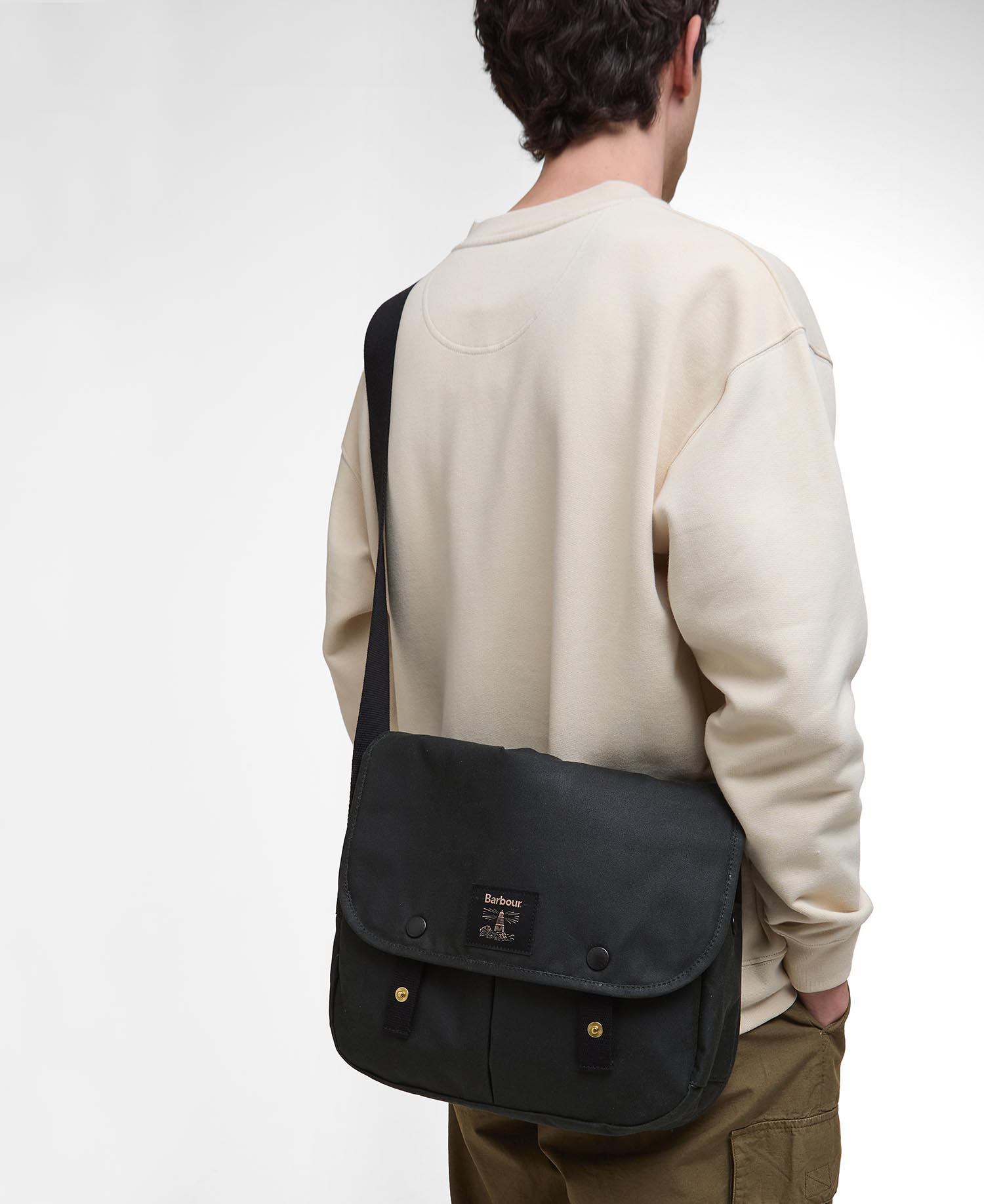 Field Waxed Riever Crossbody Bag Sage
