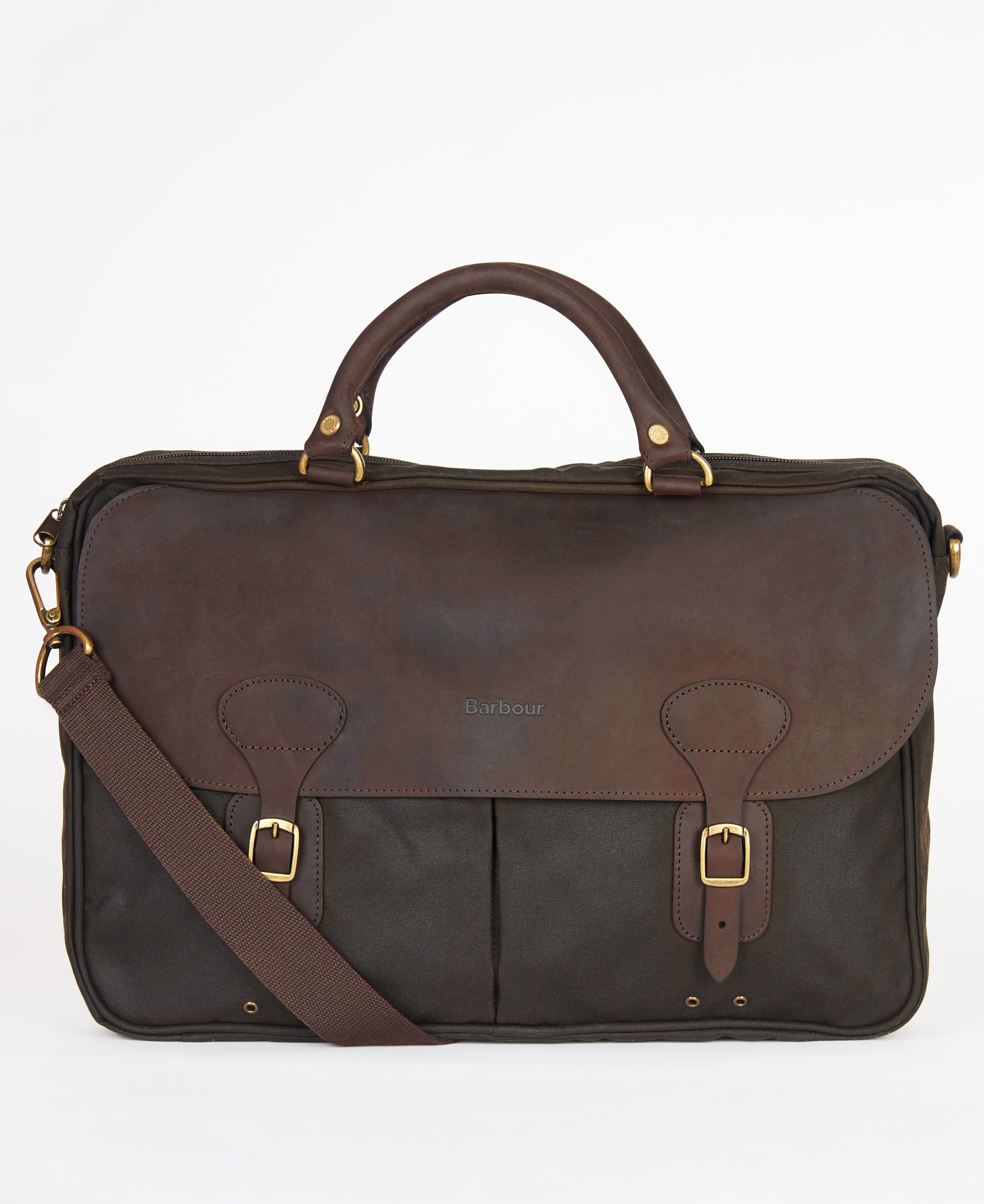 Waxed Leather Briefcase