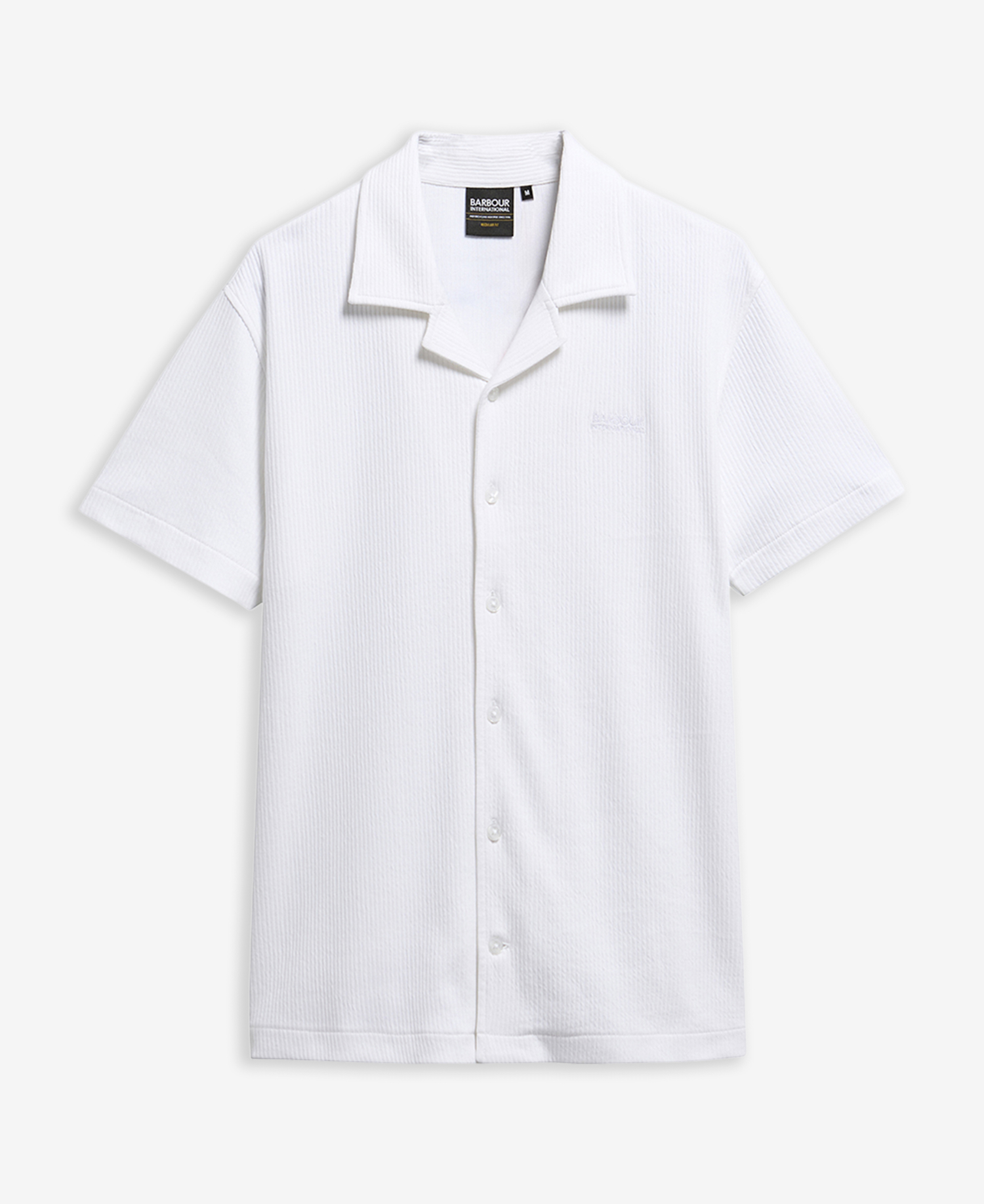 Hemd Bevan Ribbed Cuban White