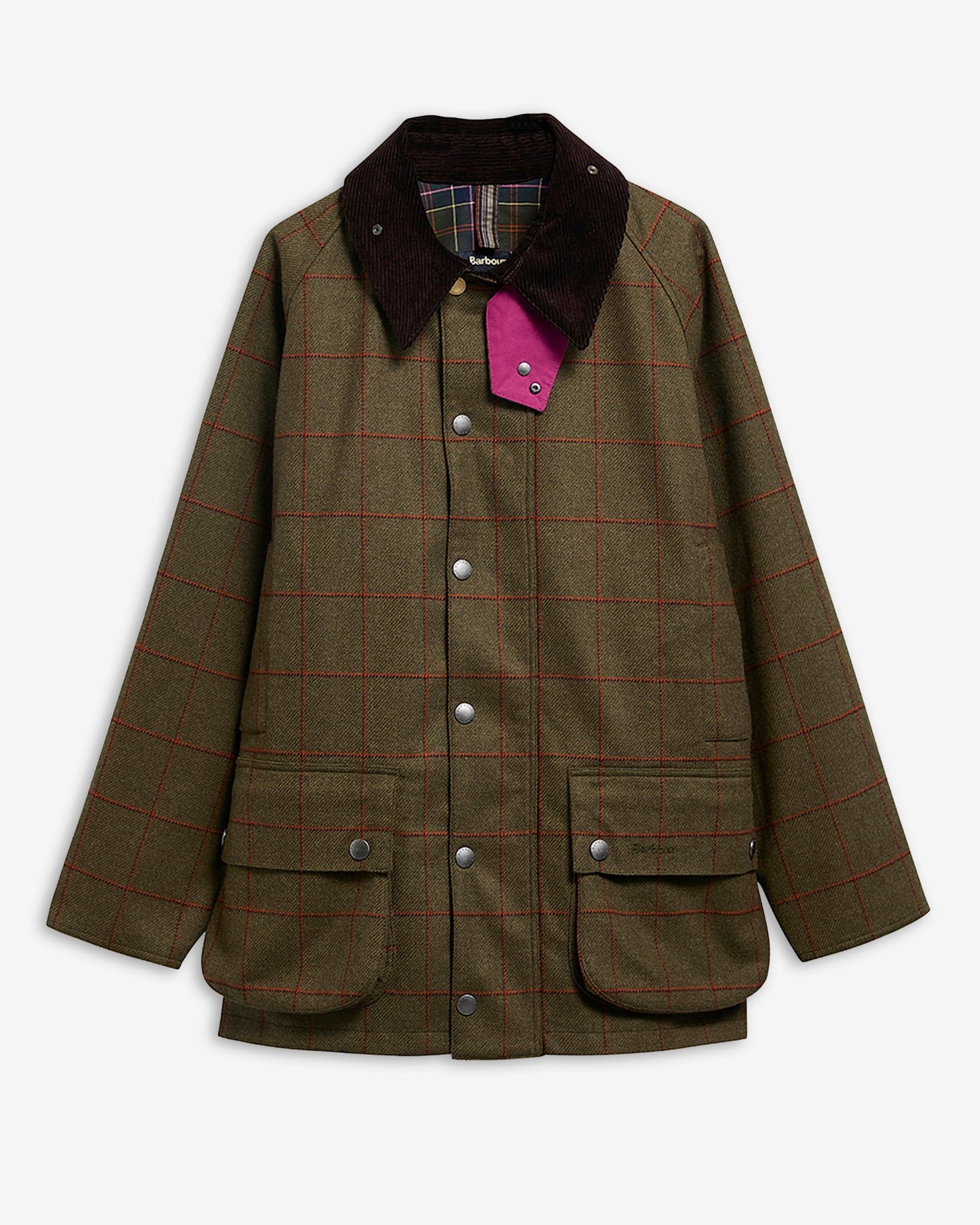 Paul Smith Loves Barbour Wolljacke Beaufort Olive Window Pane