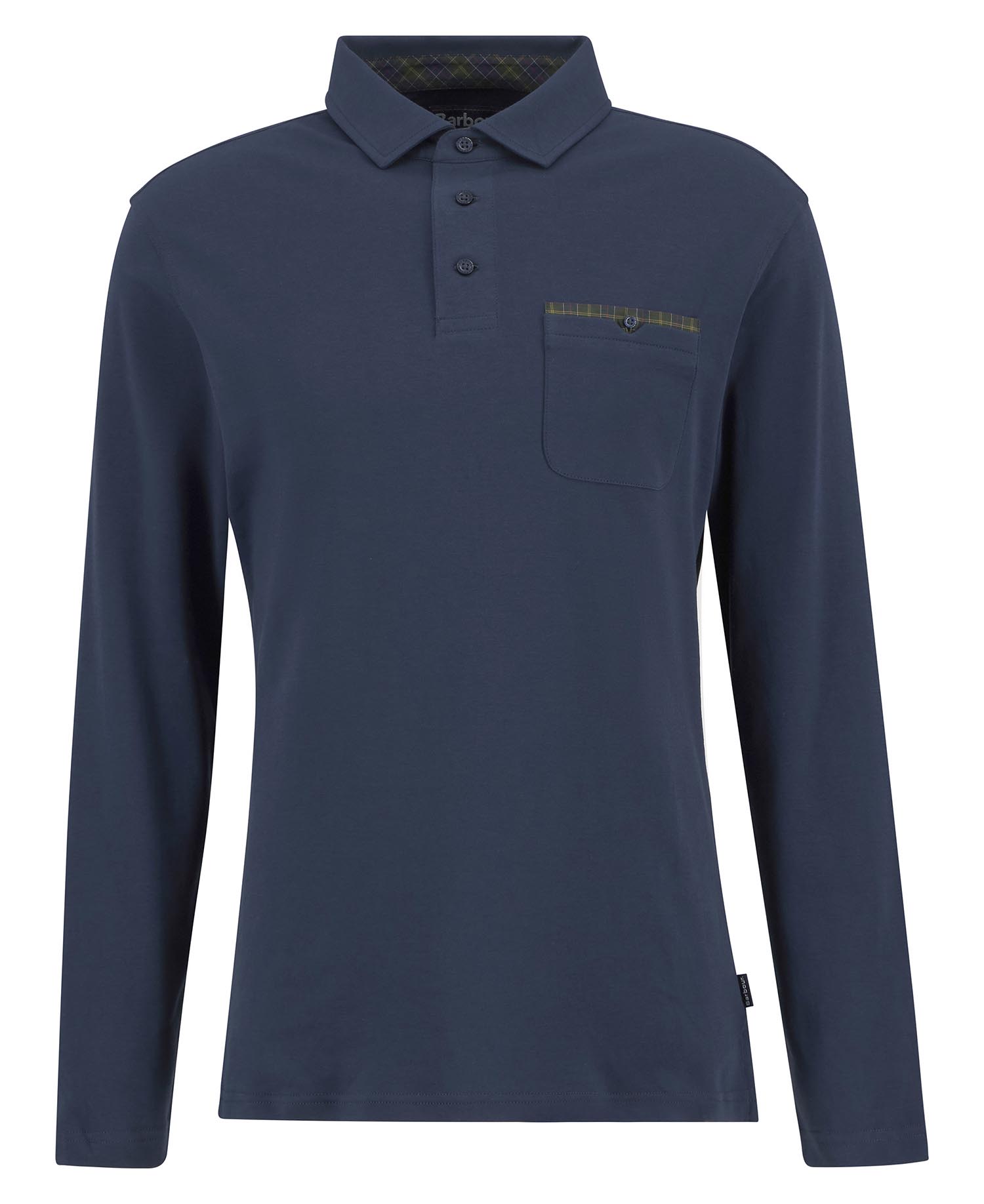 Corpatch Tailored Long-Sleeved Polo Shirt Navy