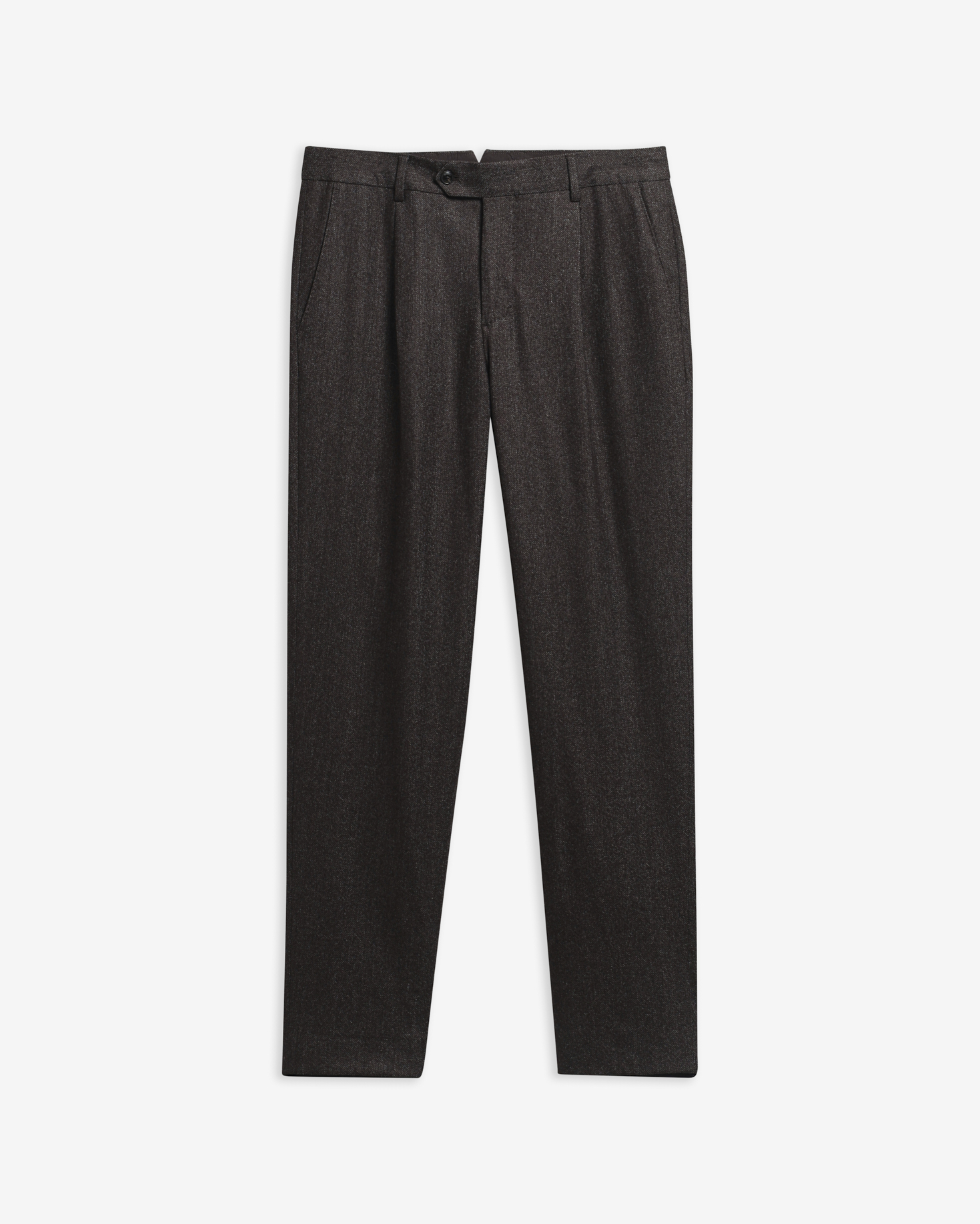 Carlton Wool-Cashmere Tailored Trousers Brown Marl