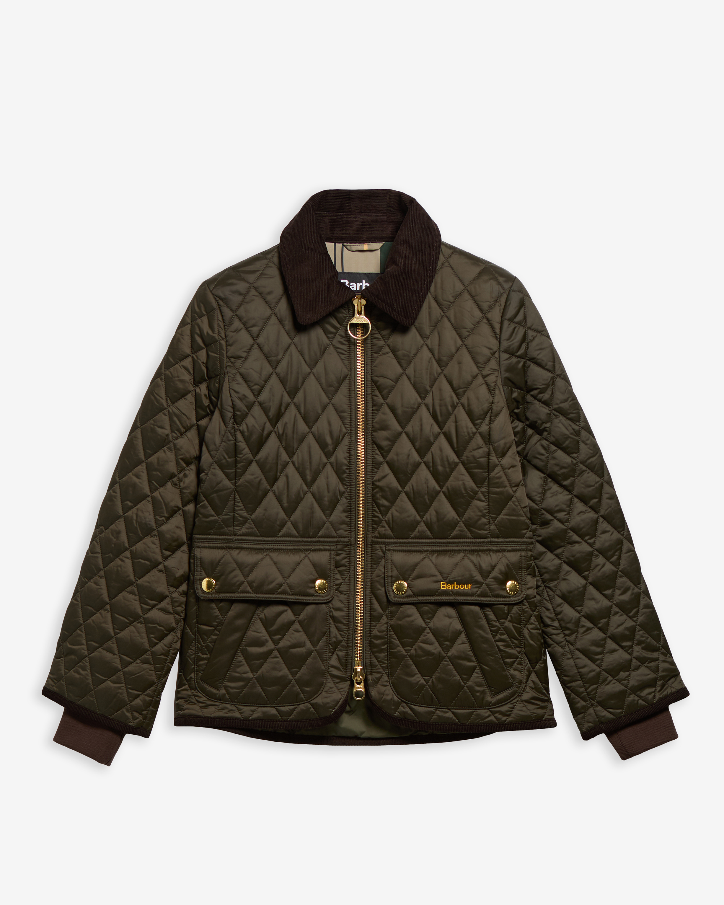 Beadnell Fitted Quilted Jacket Sage-Ancient