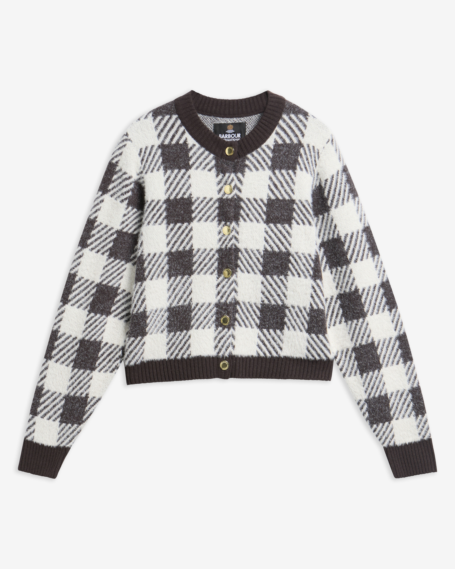 B.Intl Cardigan Halina Gingham Truffle Multi