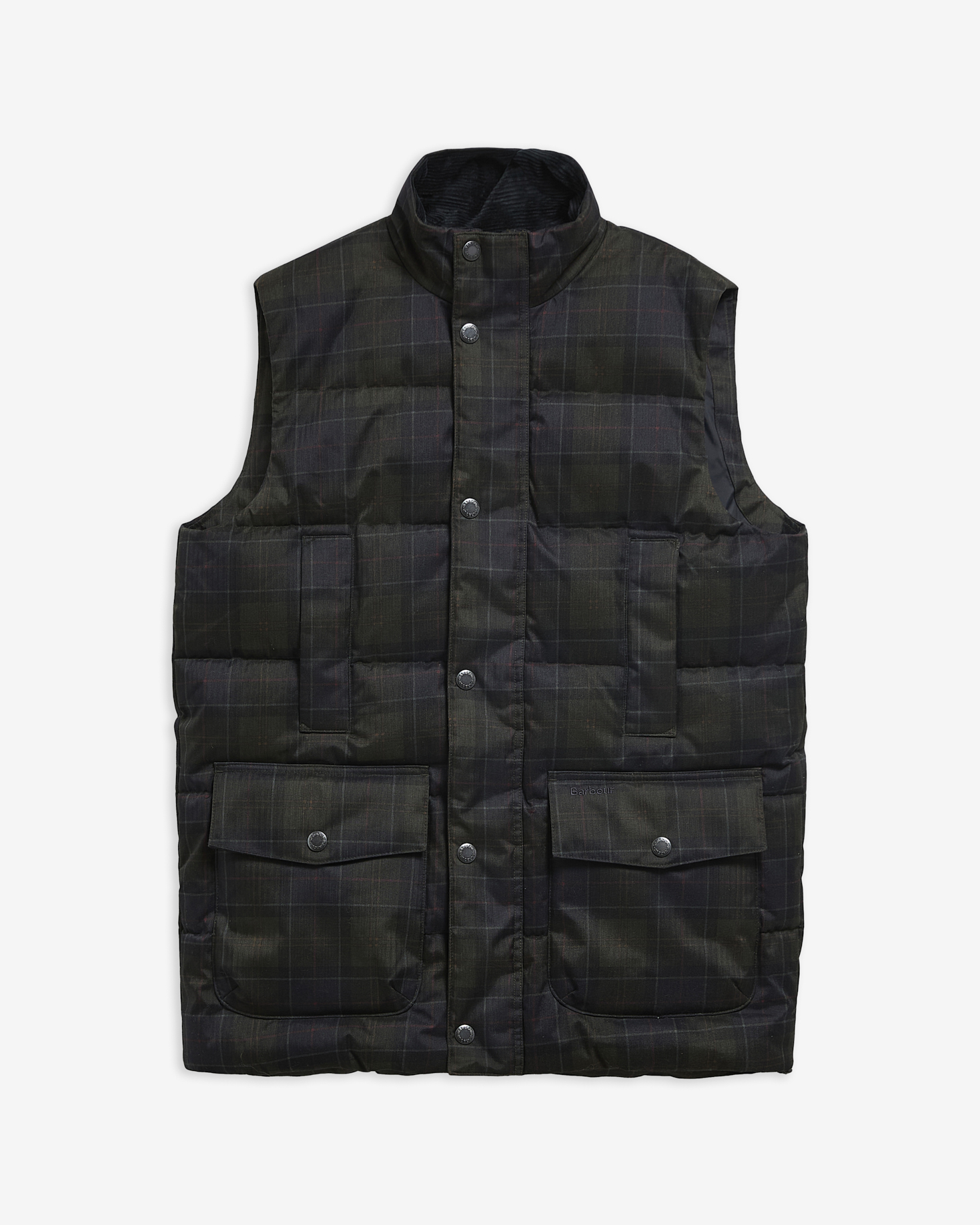 Lonnen Tartan Puffer Gilet Shadow Classic Tartan