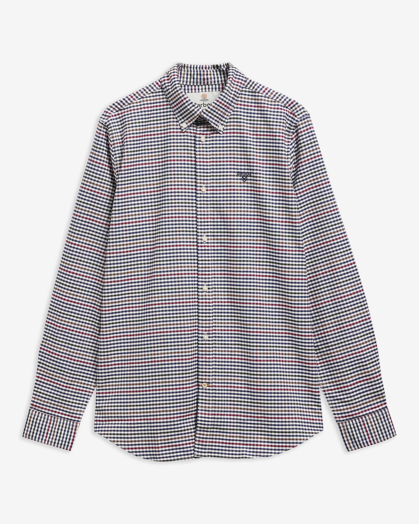 Barbour Hemd Rickwood Gingham Tailored Fit Navy