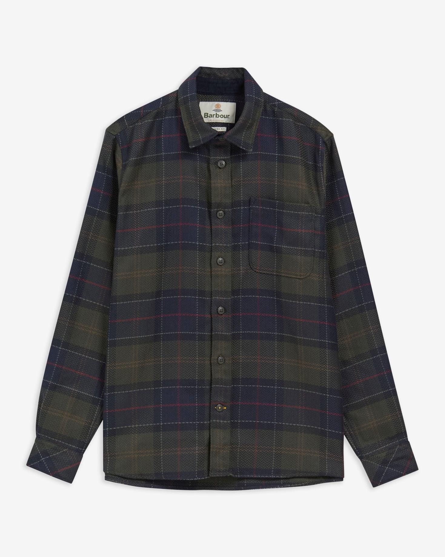 Camicia a maniche lunghe Fergus in tartan con vestibilit&agrave; comoda Shadow Classic Tartan