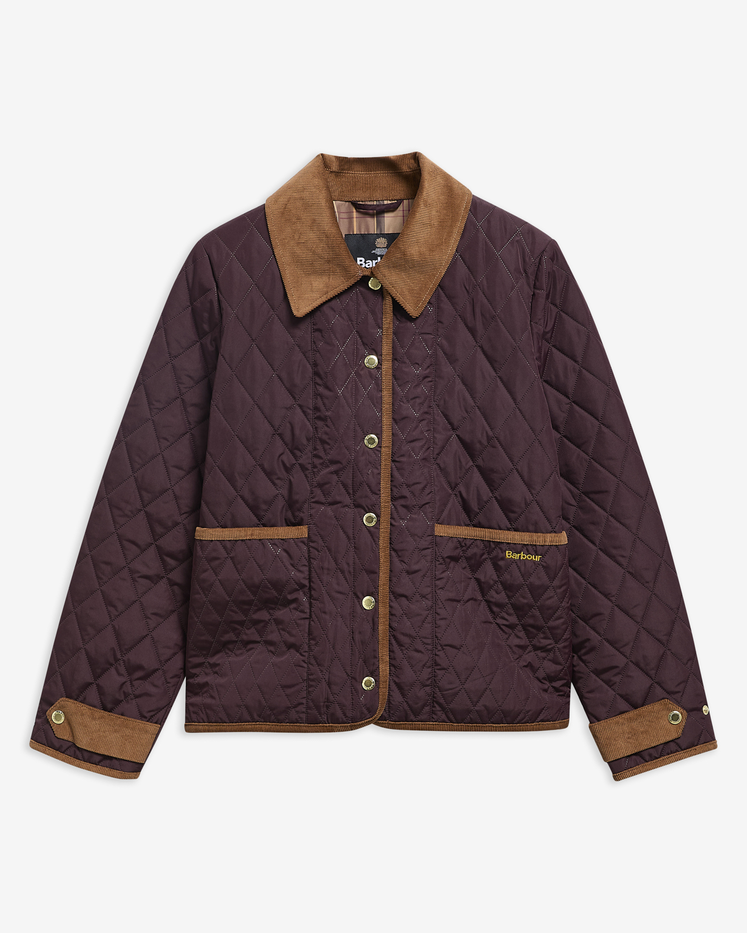 Ainsdale Patchwork Quilted Jacket Fig/Muted