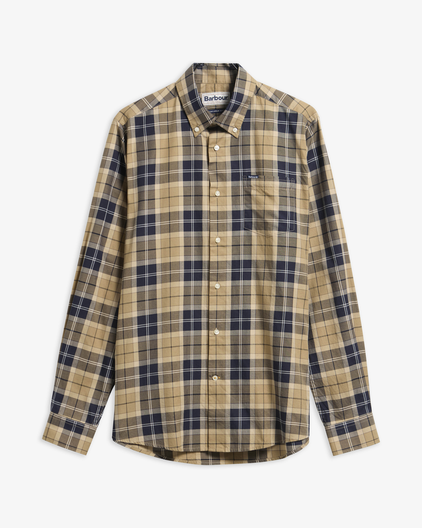 Wetheram Tailored Long-Sleeved Shirt Birchwood Dress Tartan