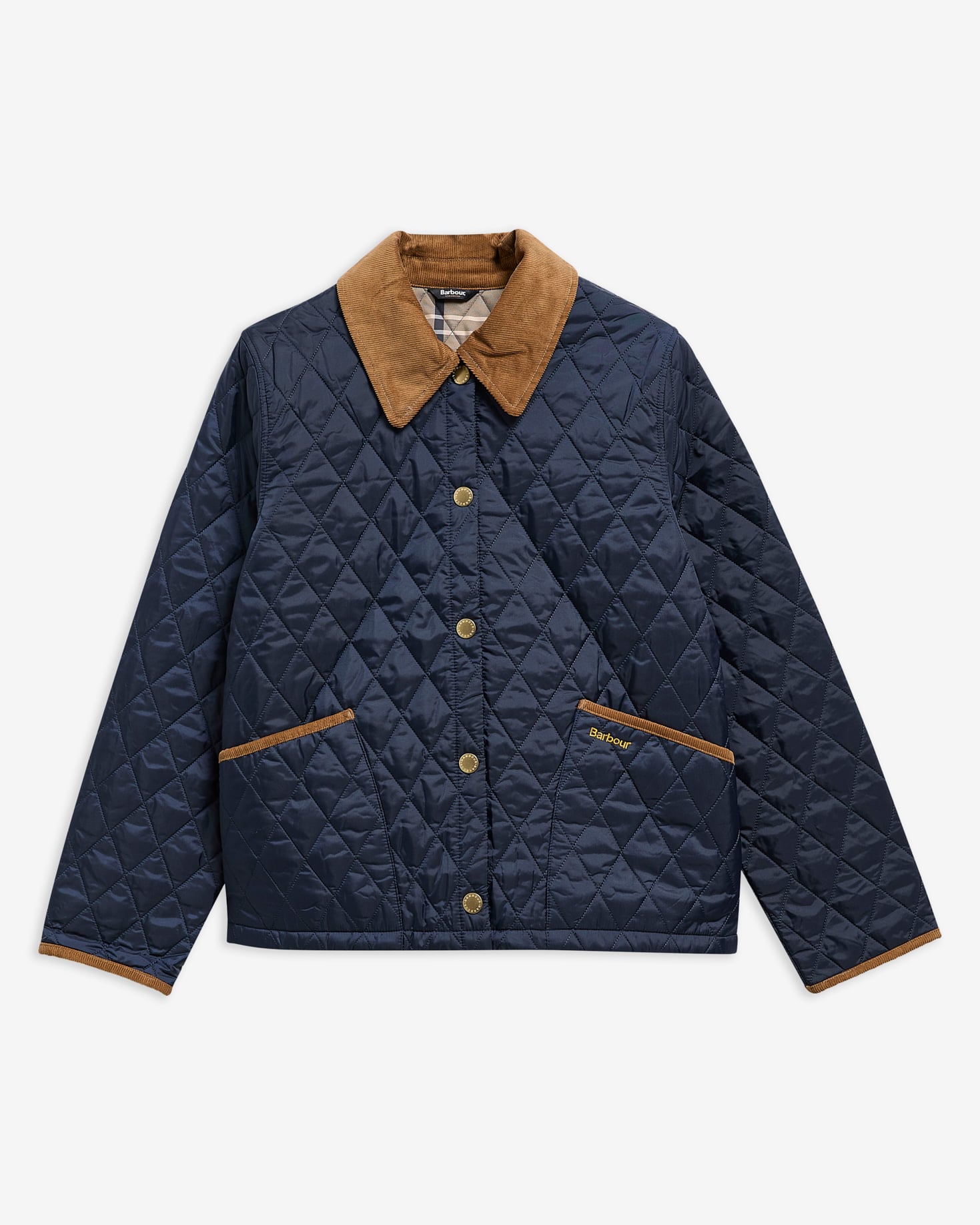 Icons Cropped Liddesdale Quilted Jacket Dark Navy/Birchwood