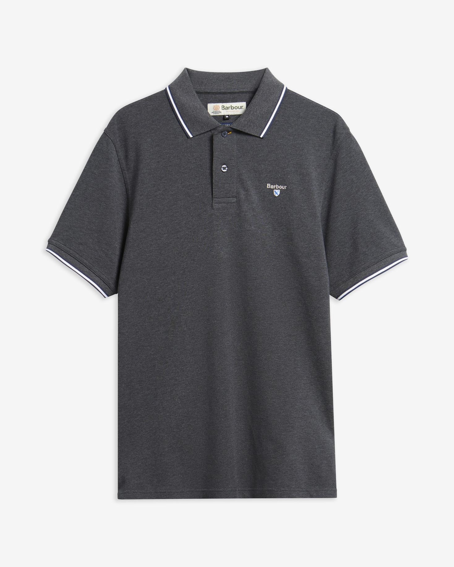 Fielding Tailored Short-Sleeved Polo Shirt Charcoal