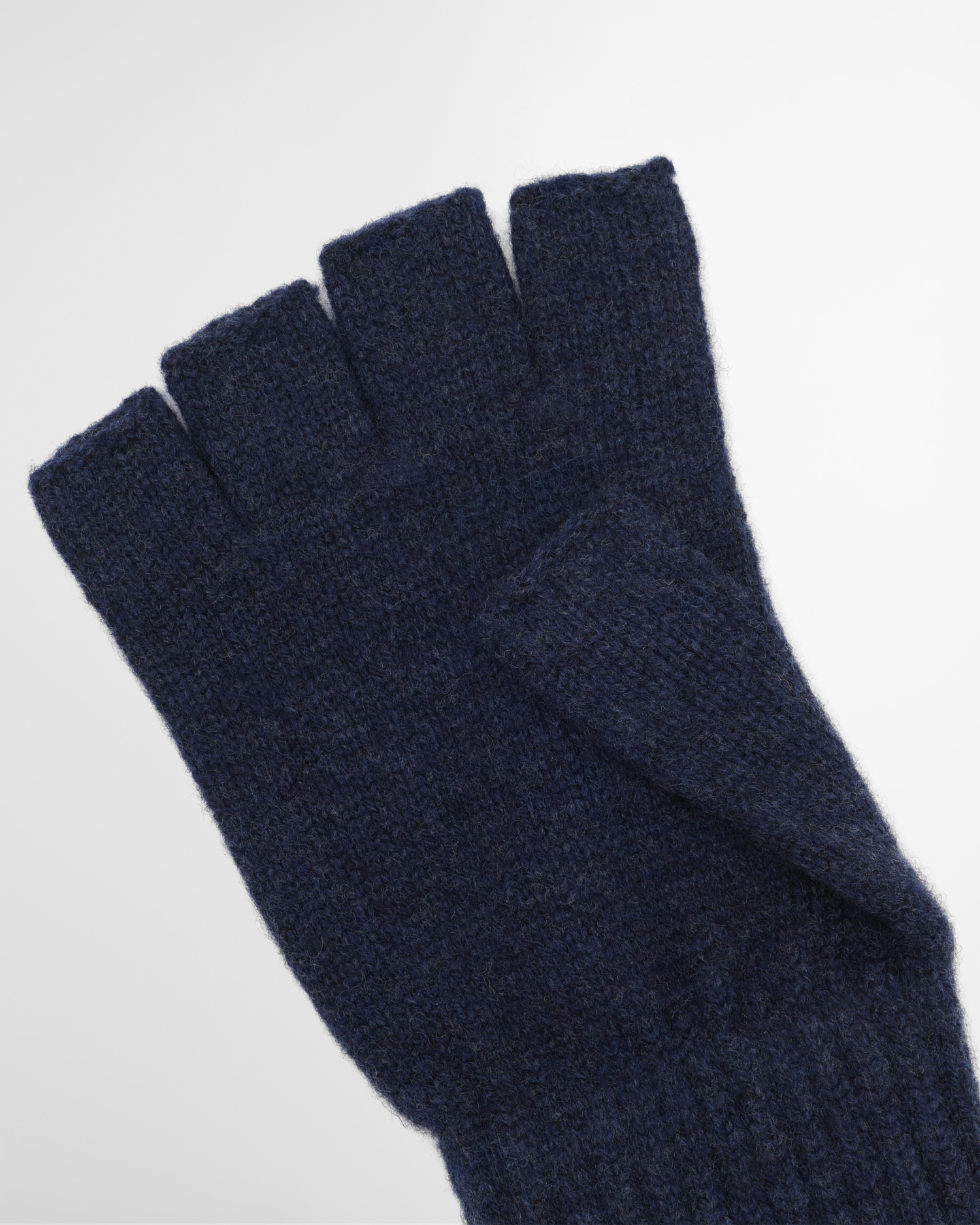 Barbour Fingerlose Wollhandschuhe Heath Navy