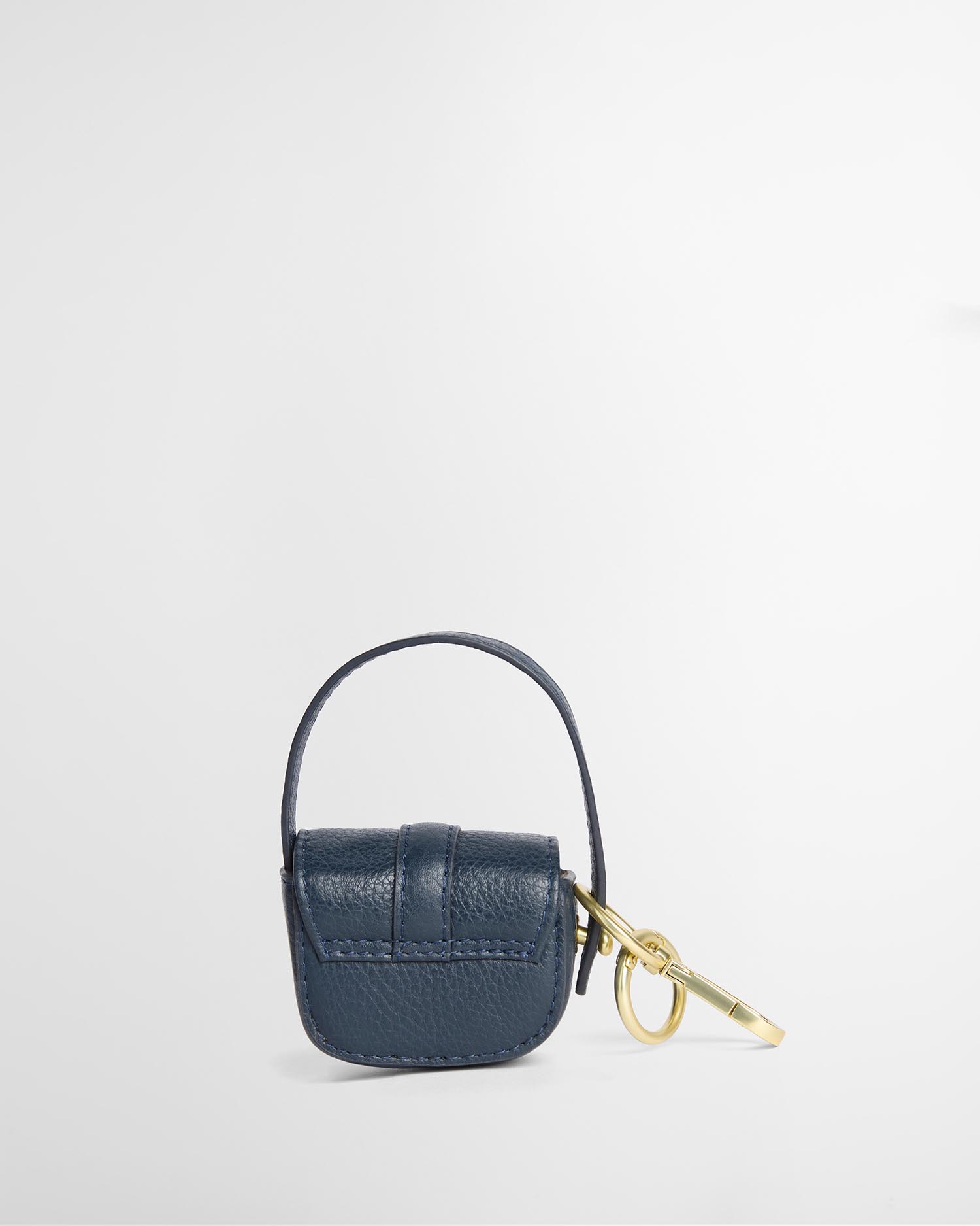 Barbour Taschenanh&auml;nger Leather Elm Navy