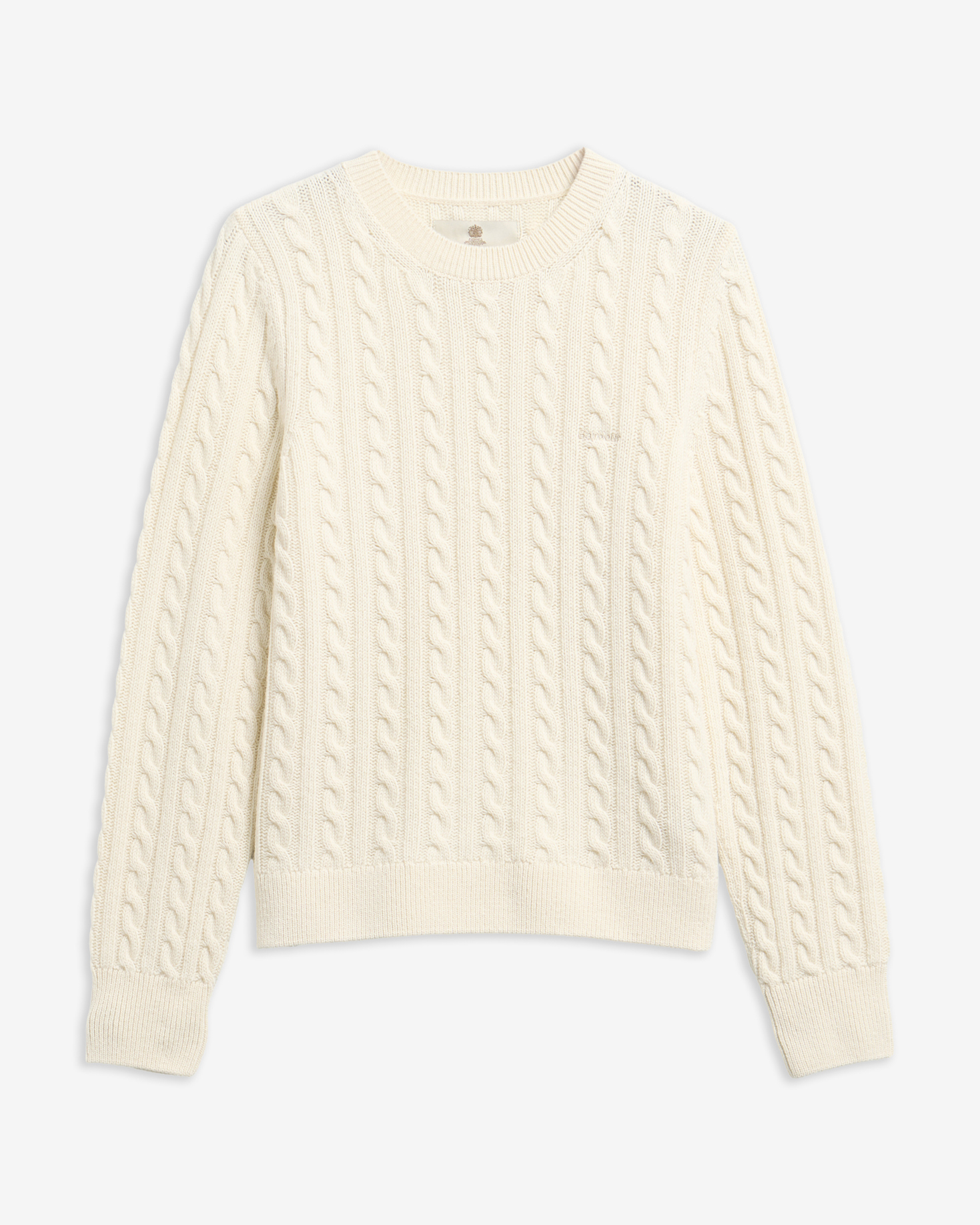 Ashdown Relaxed Wool-Blend Cable-Knit Jumper Ecru