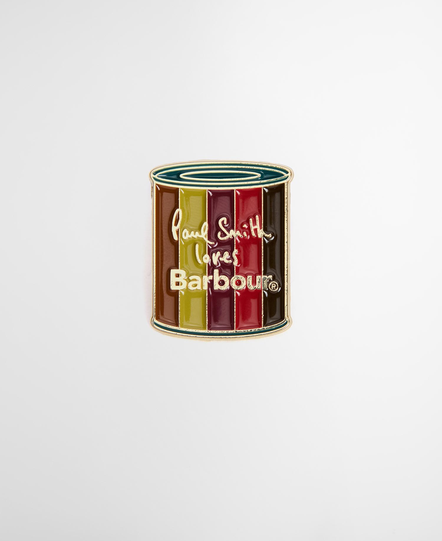 Paul Smith Loves Barbour Pin Badge Wax Tin
