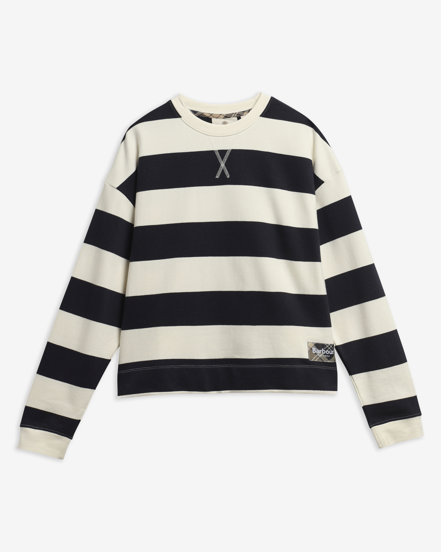 Felpa Eva con motivo a righe Cloud/Dark Navy