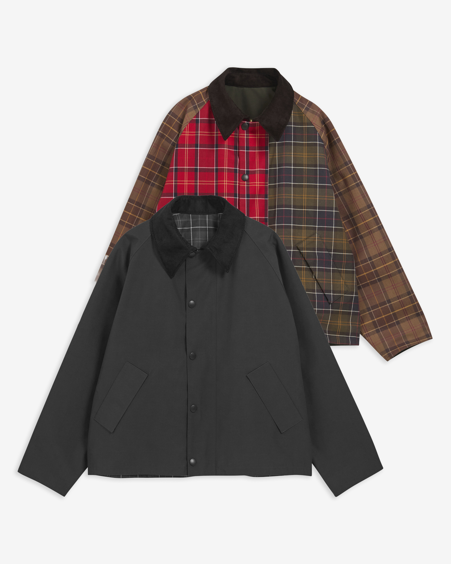 Oversized Reversible Transporter Jacket Sage Multi