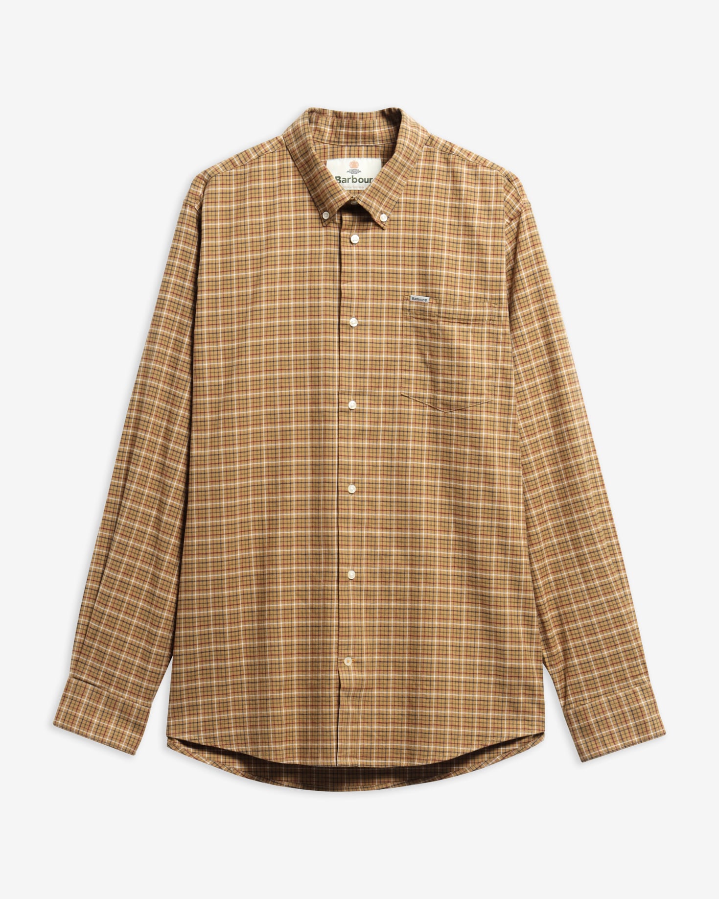 Alderwood Tattersall Long-Sleeved Shirt Camel