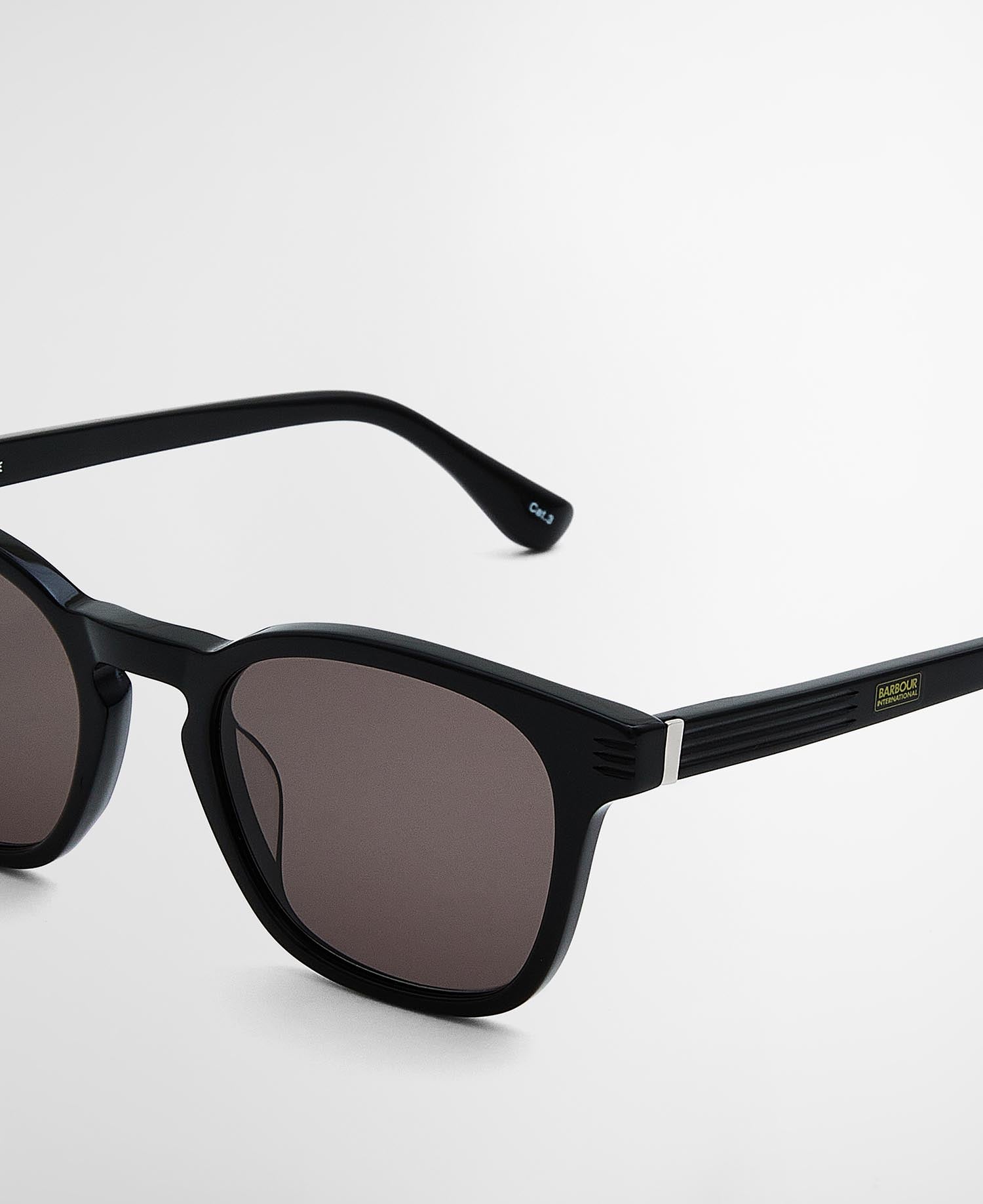 Square Retro Sunglasses Black