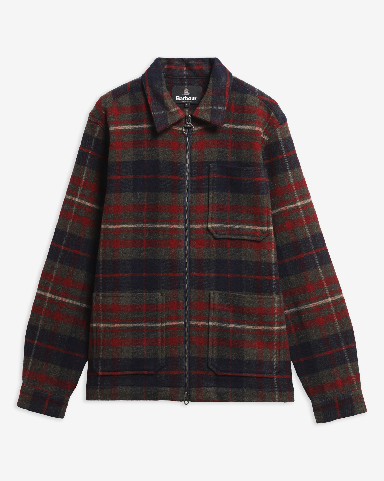 Southview Checked Overshirt Olive