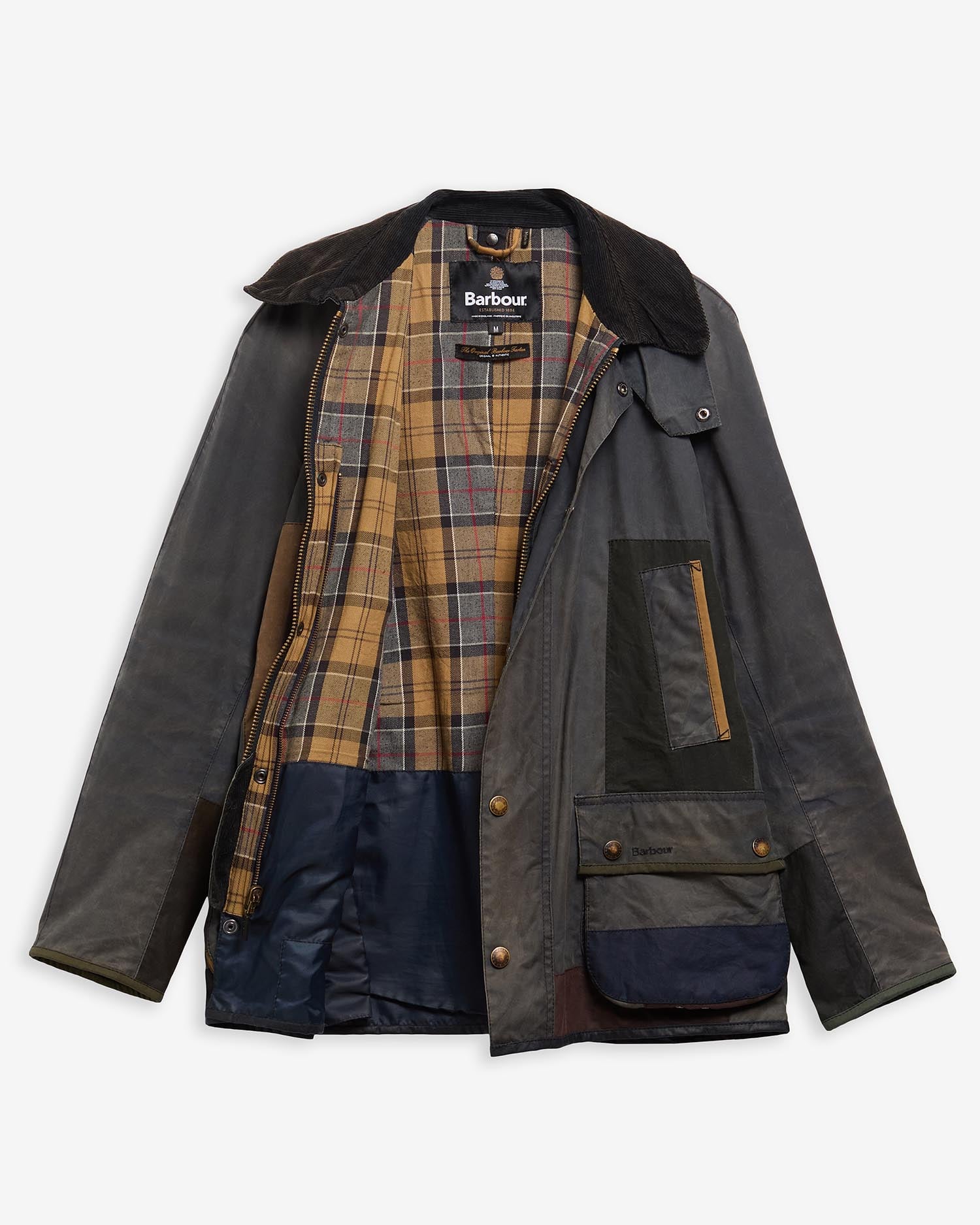 Barbour Re-loved Men's Ashby Waxed Jacket - Size M Navy