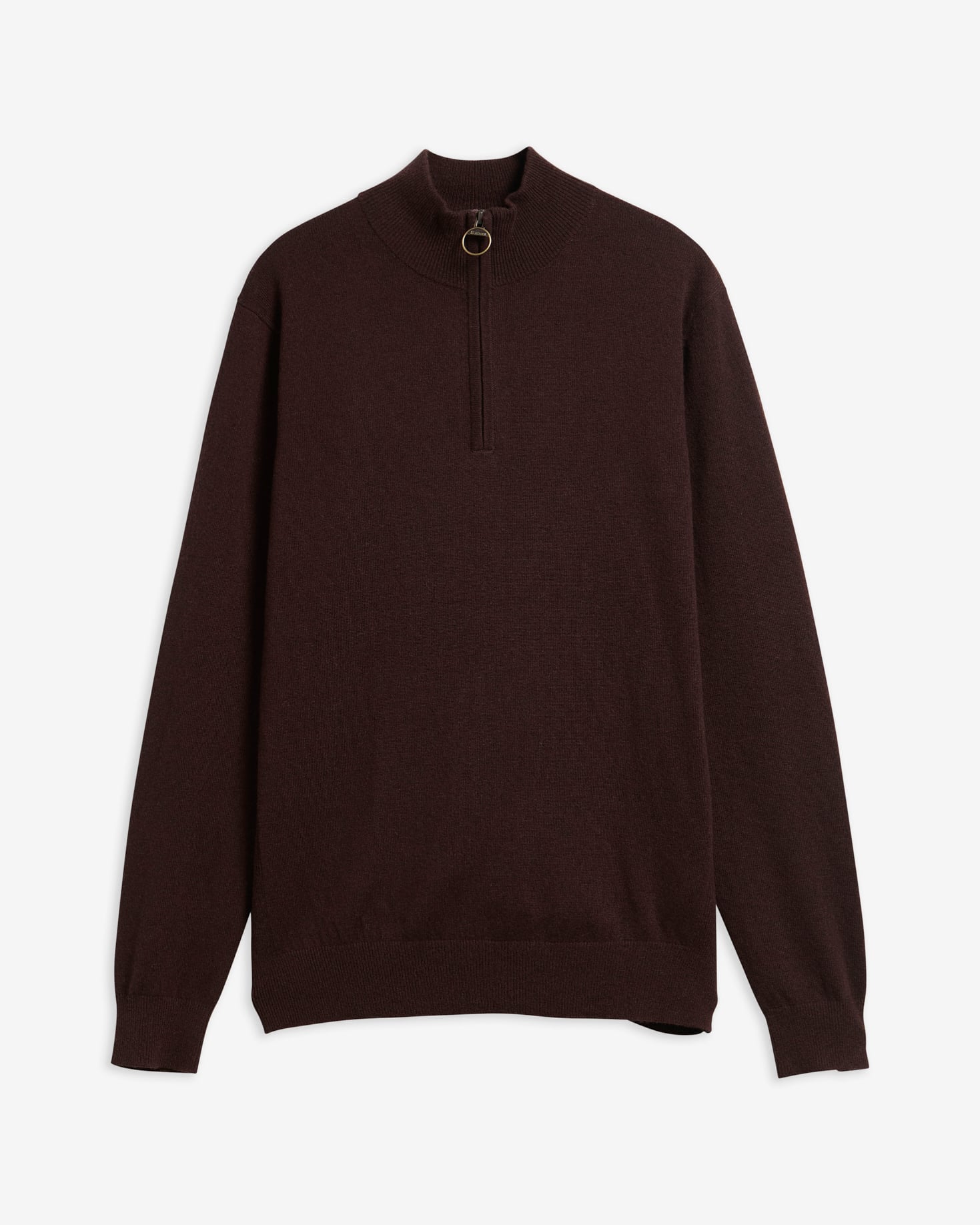 Barbour Pullover Ronson Half-Zip aus Woll-Kaschmir-Mix Peat