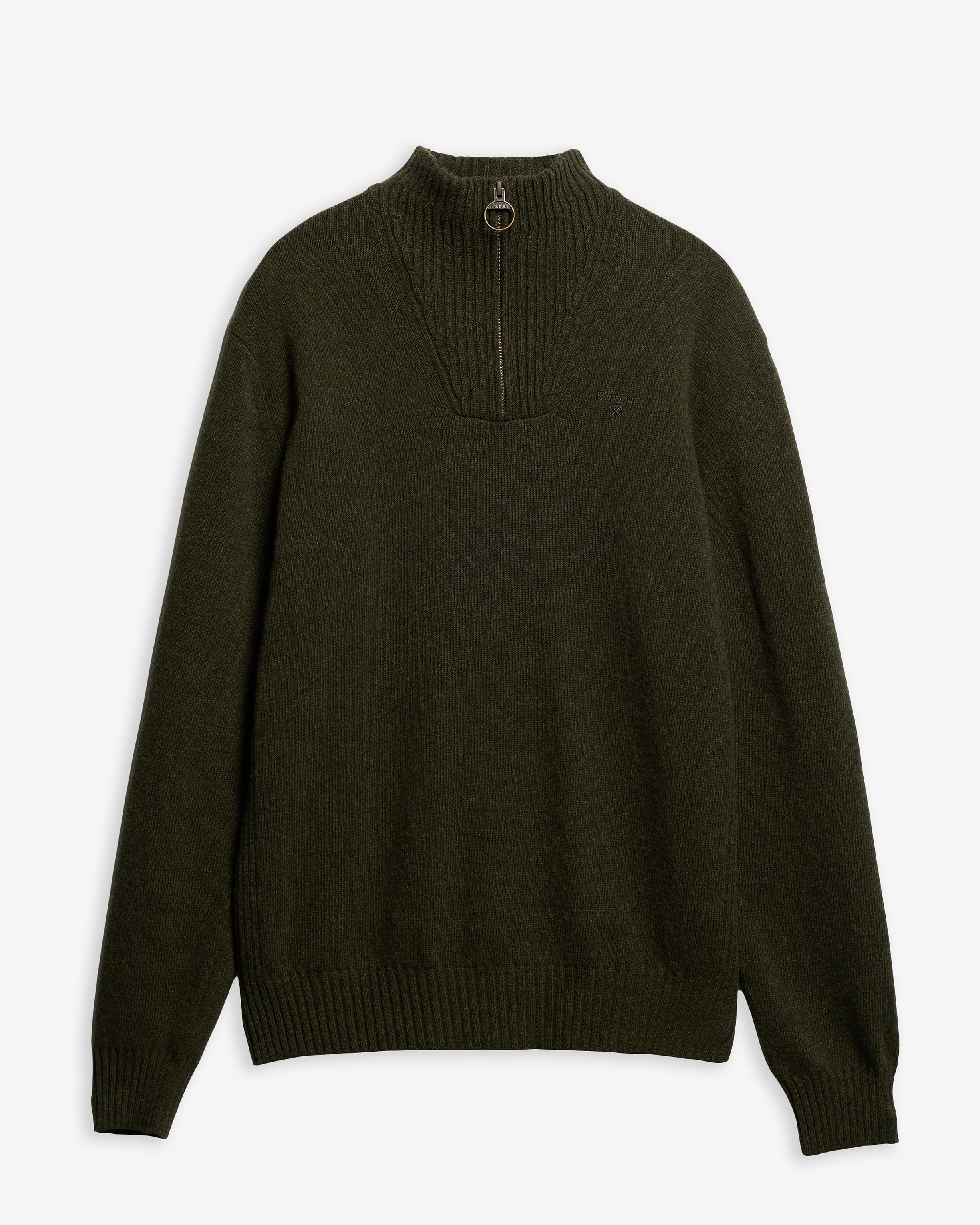 Essential Quarter-Zip Jumper Seaweed