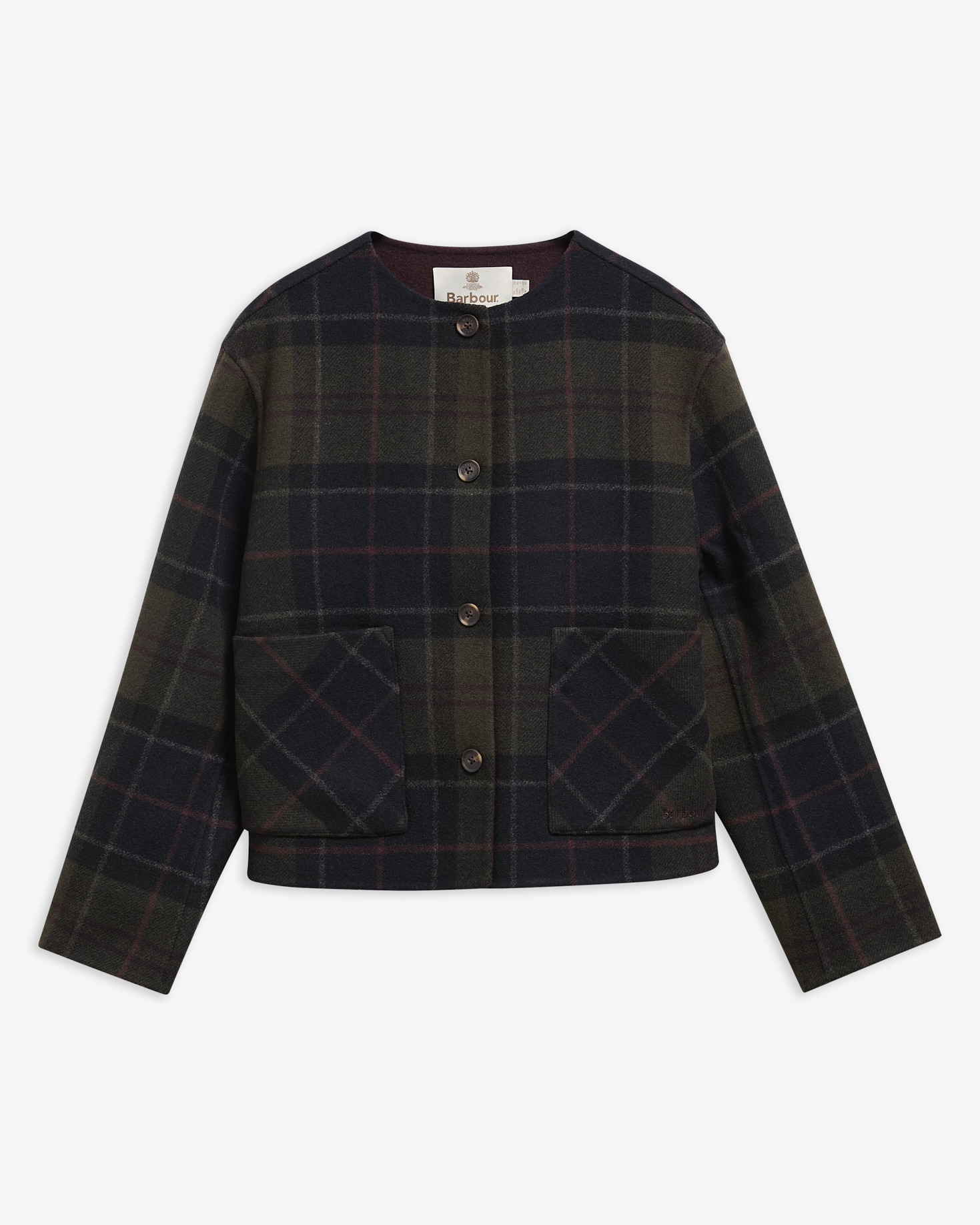 Marlow Tartan Wool Overshirt Shadow Classic Tartan