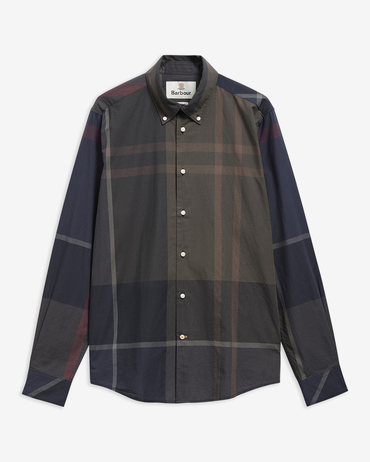 Barbour Hemd Oversized Tartan Dunoon Tailored Fit Shadow Classic Tartan