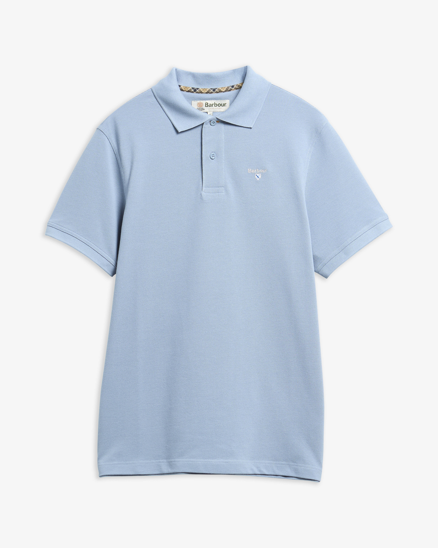 Poloshirt Tartan Pique Tarn Blue