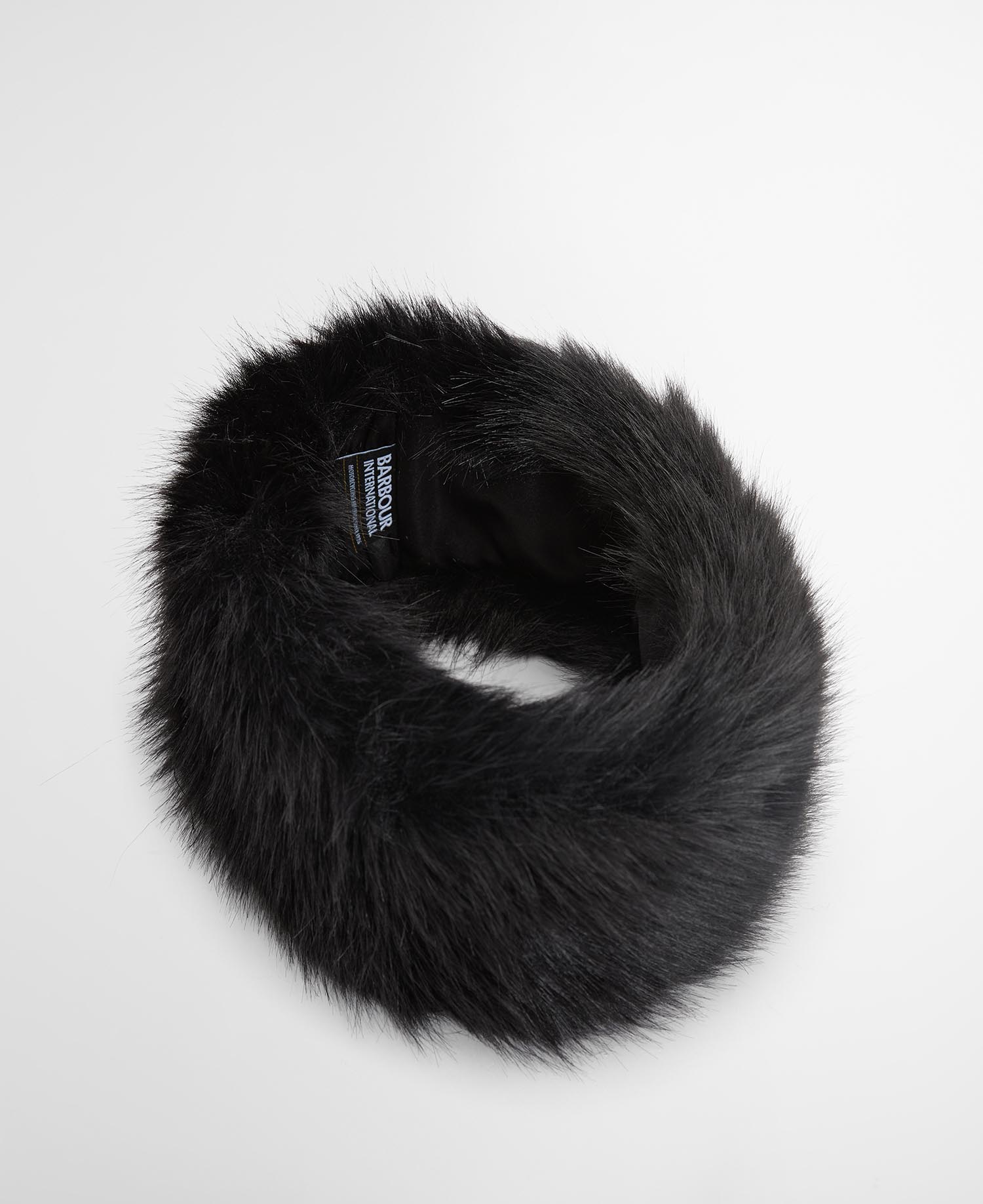 Cyrus Faux-Fur Headband Black