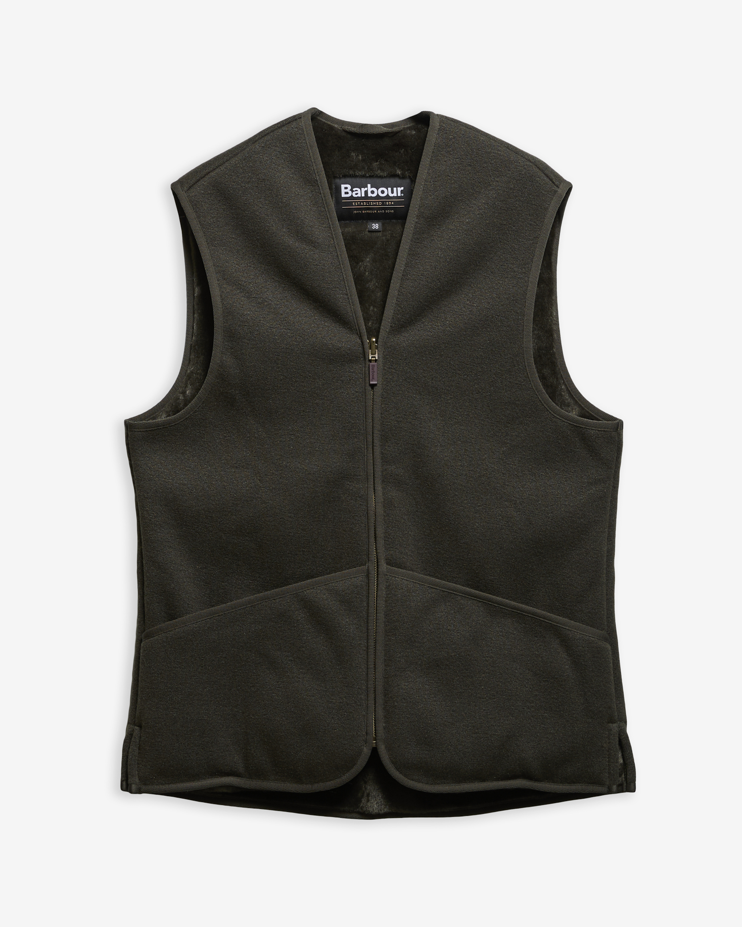 Gilet/fodera in pile caldo con cerniera