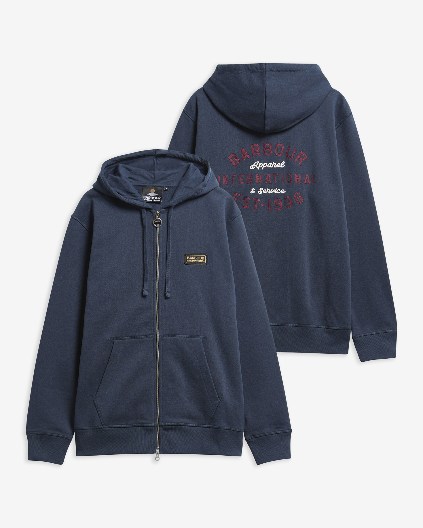Felpa con cappuccio e stampa Pull. Navy