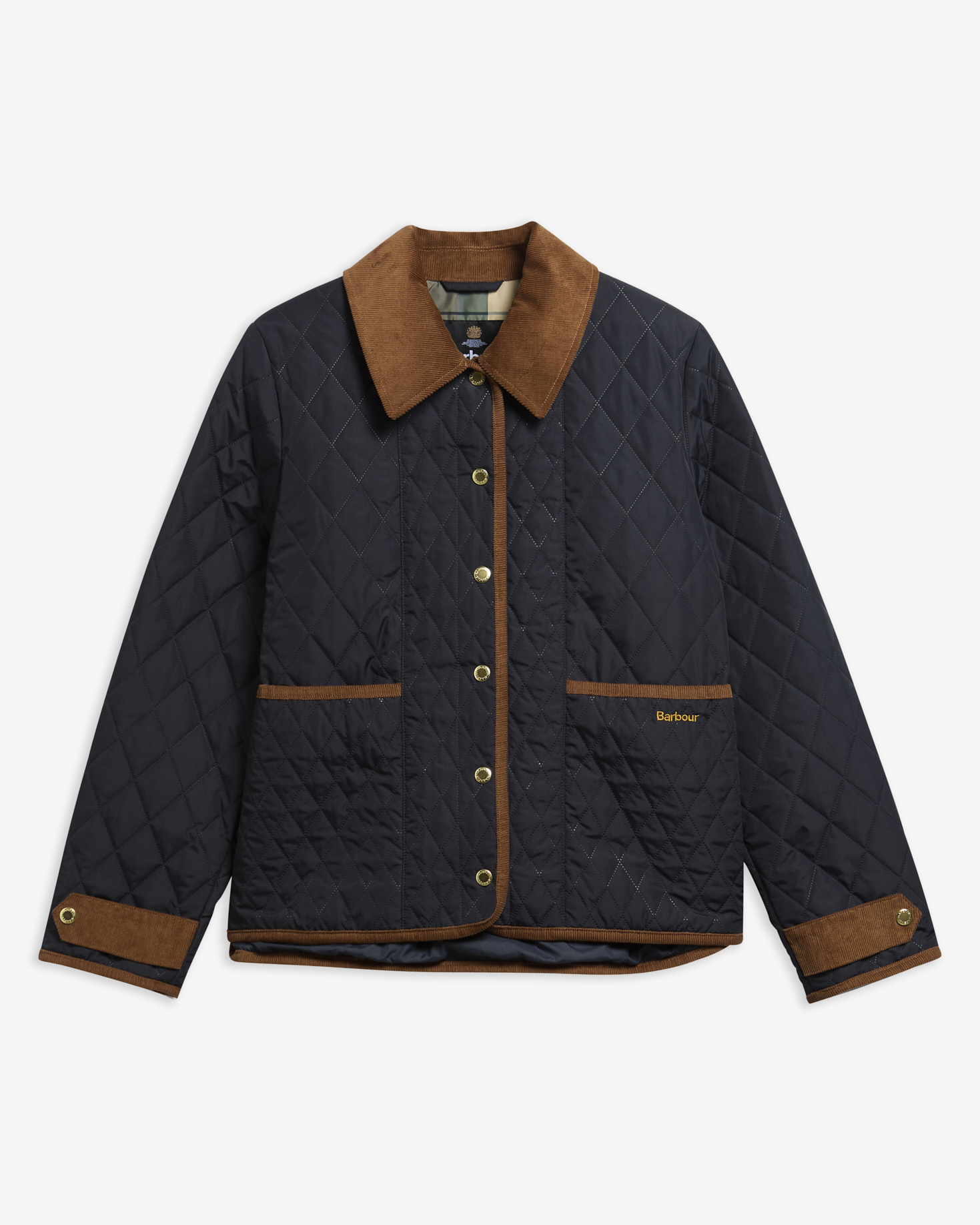 Giacca trapuntata Ainsdale con finitura patchwork Dk Navy/Ancient