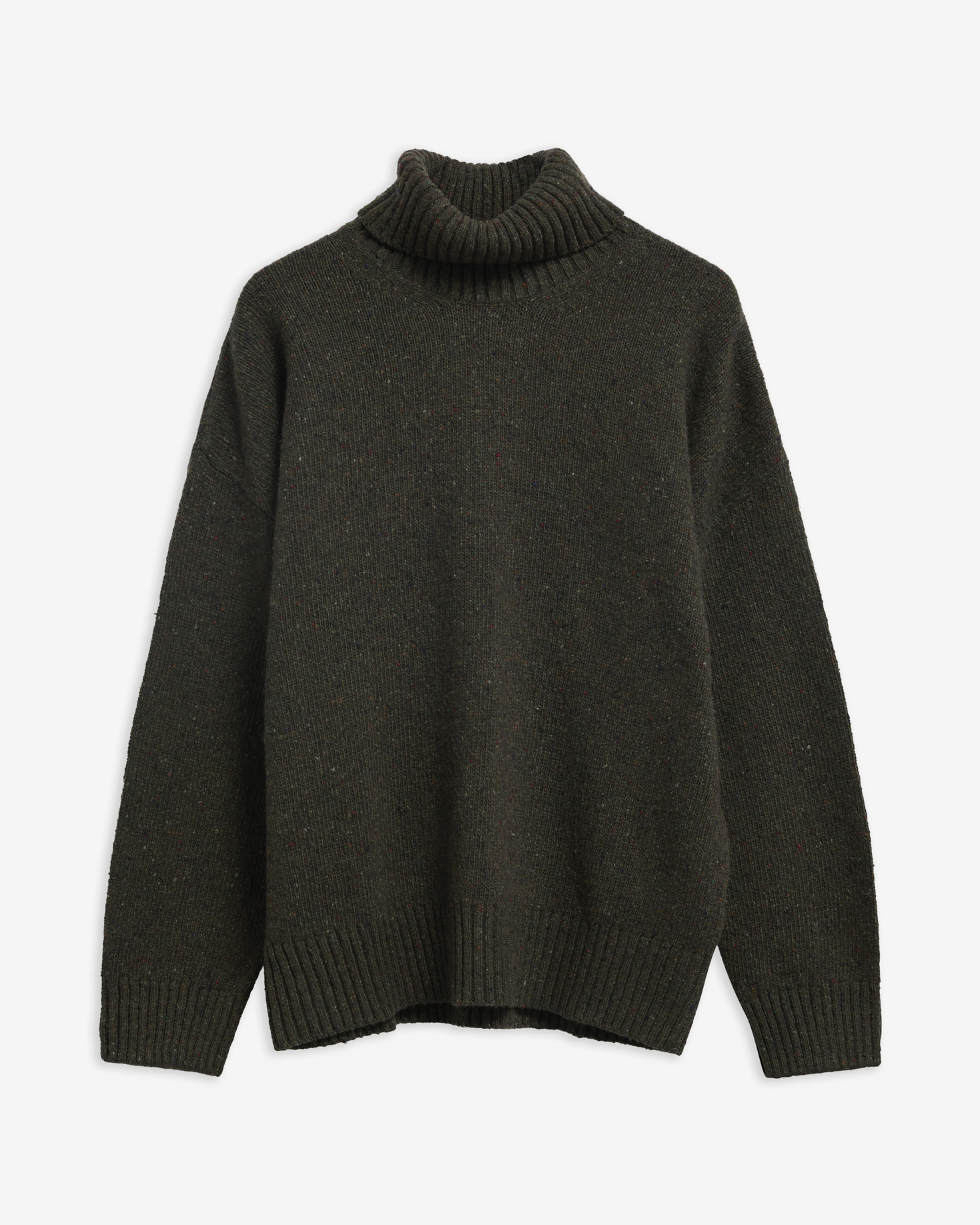 Stanford Fleck Rollneck Wool Jumper Olive