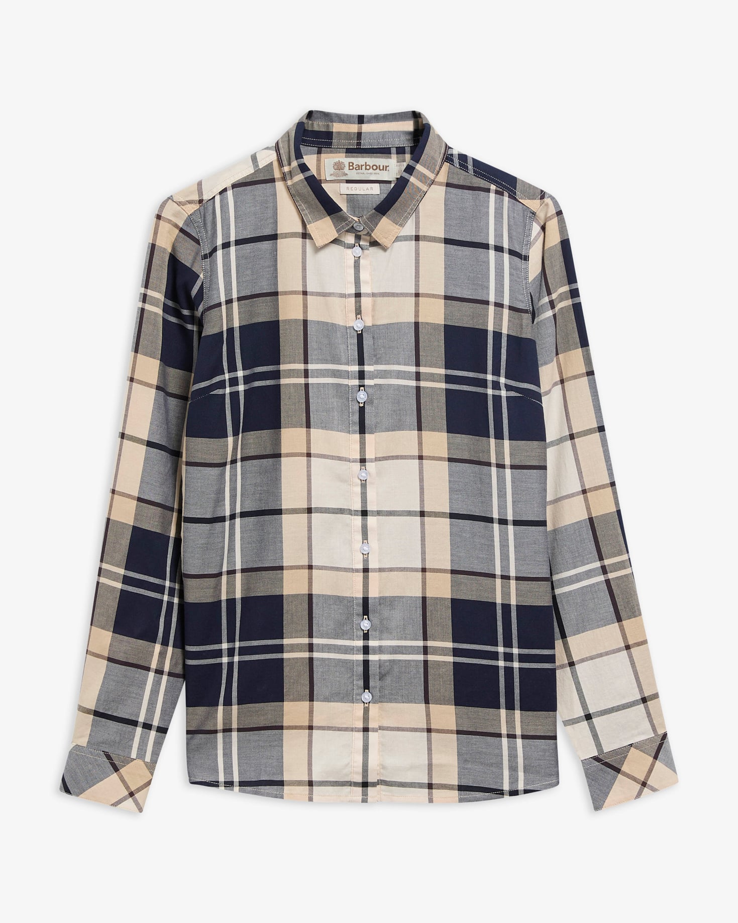 Bredon Regular Long-Sleeved Shirt Lt Birchwood Tartan