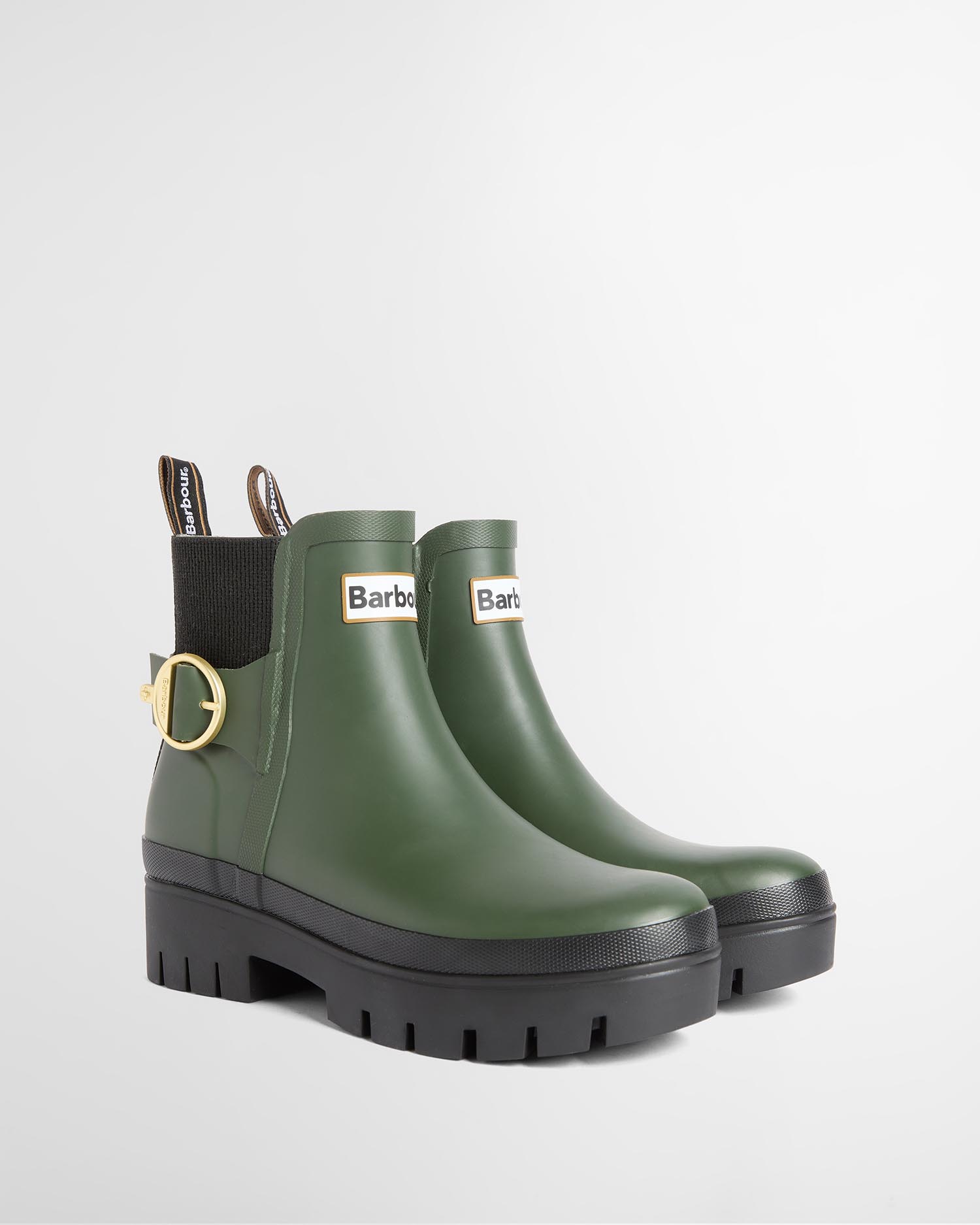 Hepburn Ankle Wellingtons Olive/Black