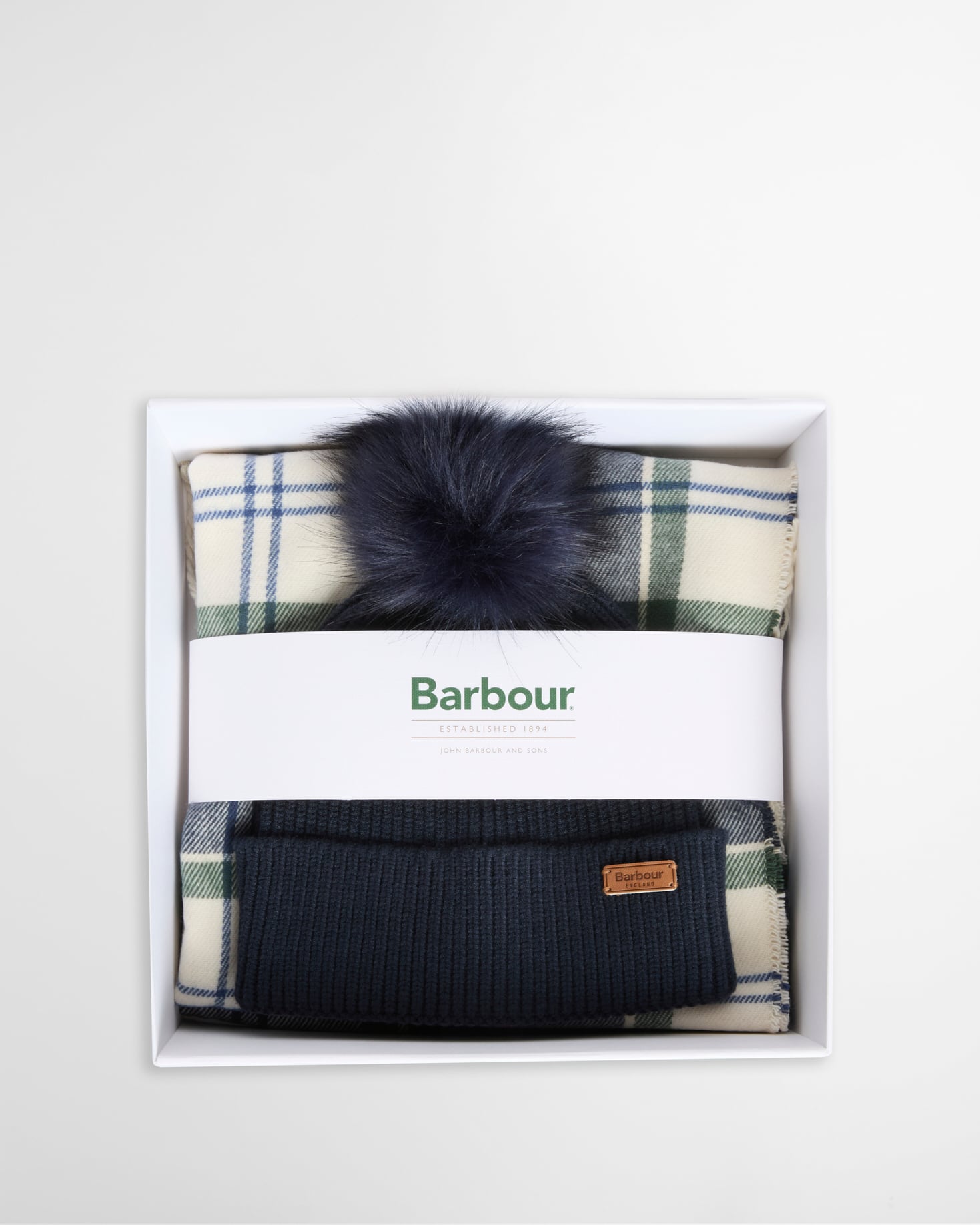 Dover Beanie & Hailes Scarf Gift Set Light Evergreen