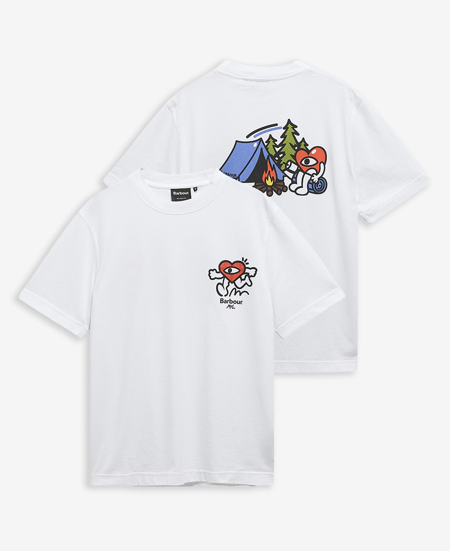 Barbour x Mul Camping Trip Relaxed T-Shirt White