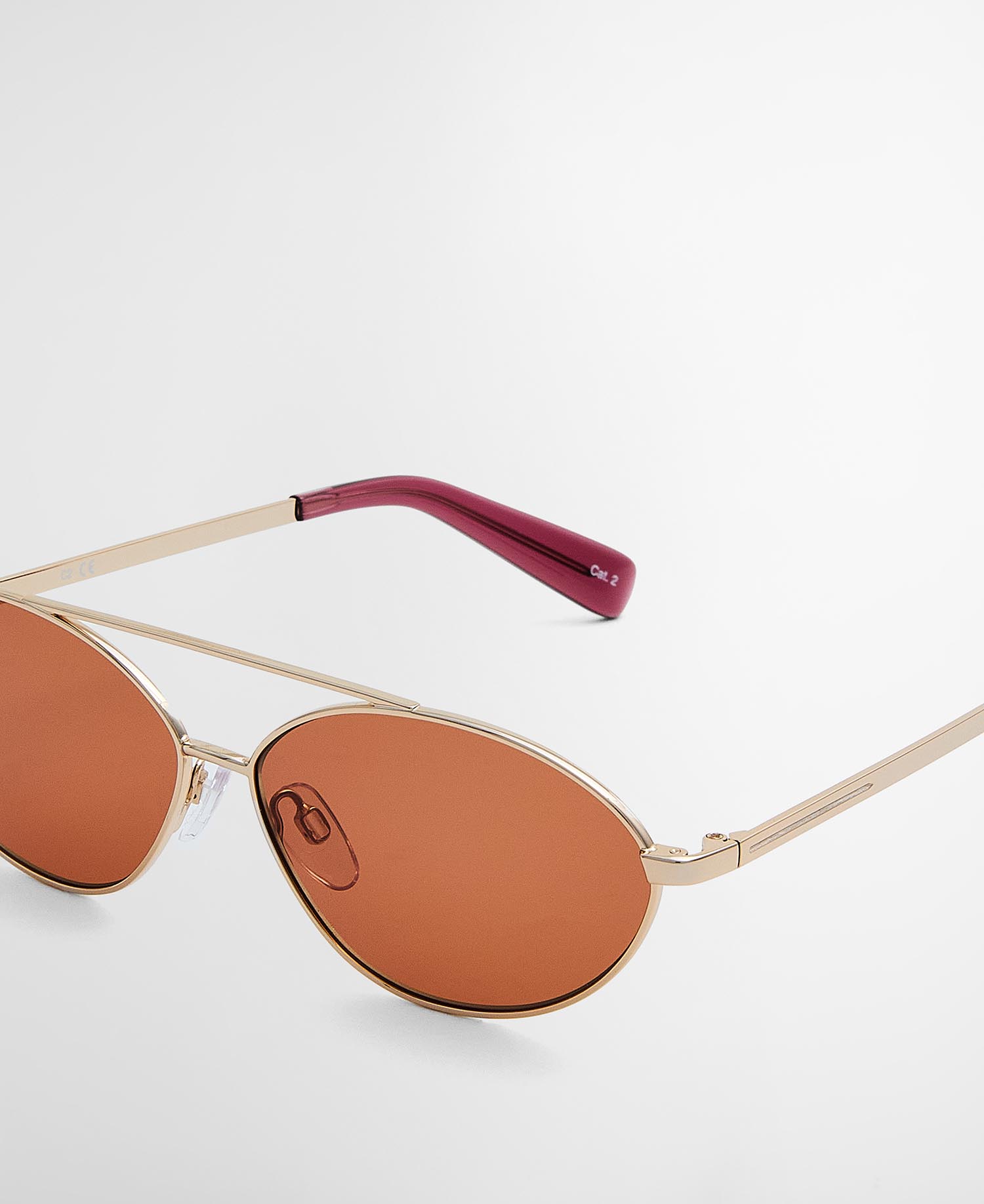 Oval Aviator Sunglasses c2 Medium Gold