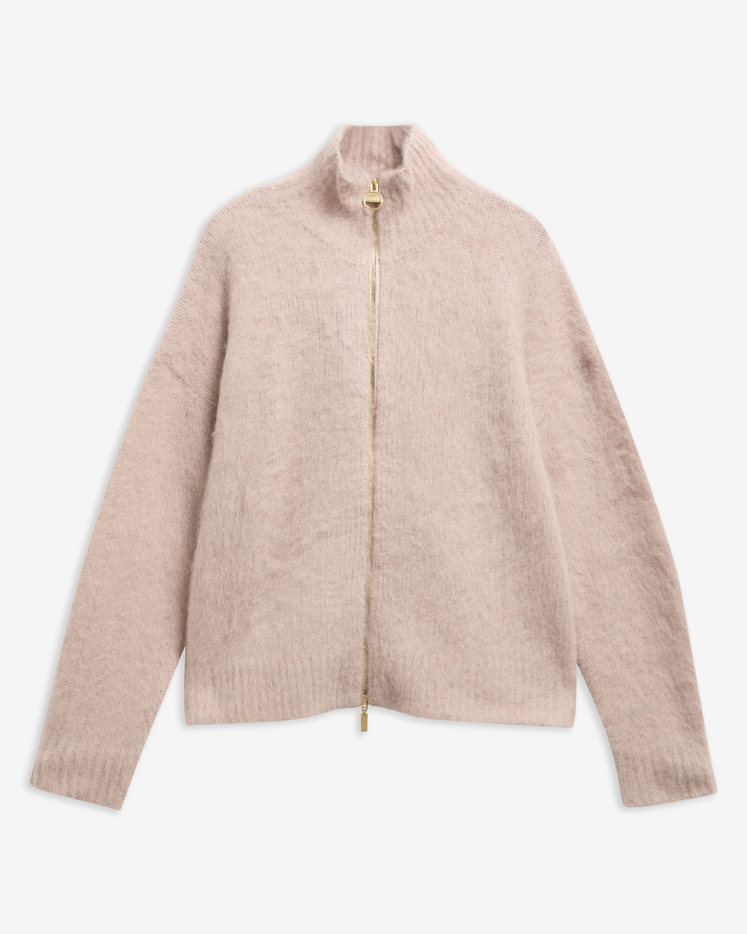 Ramona Knitted Zip-Up Jacket Nutmeg