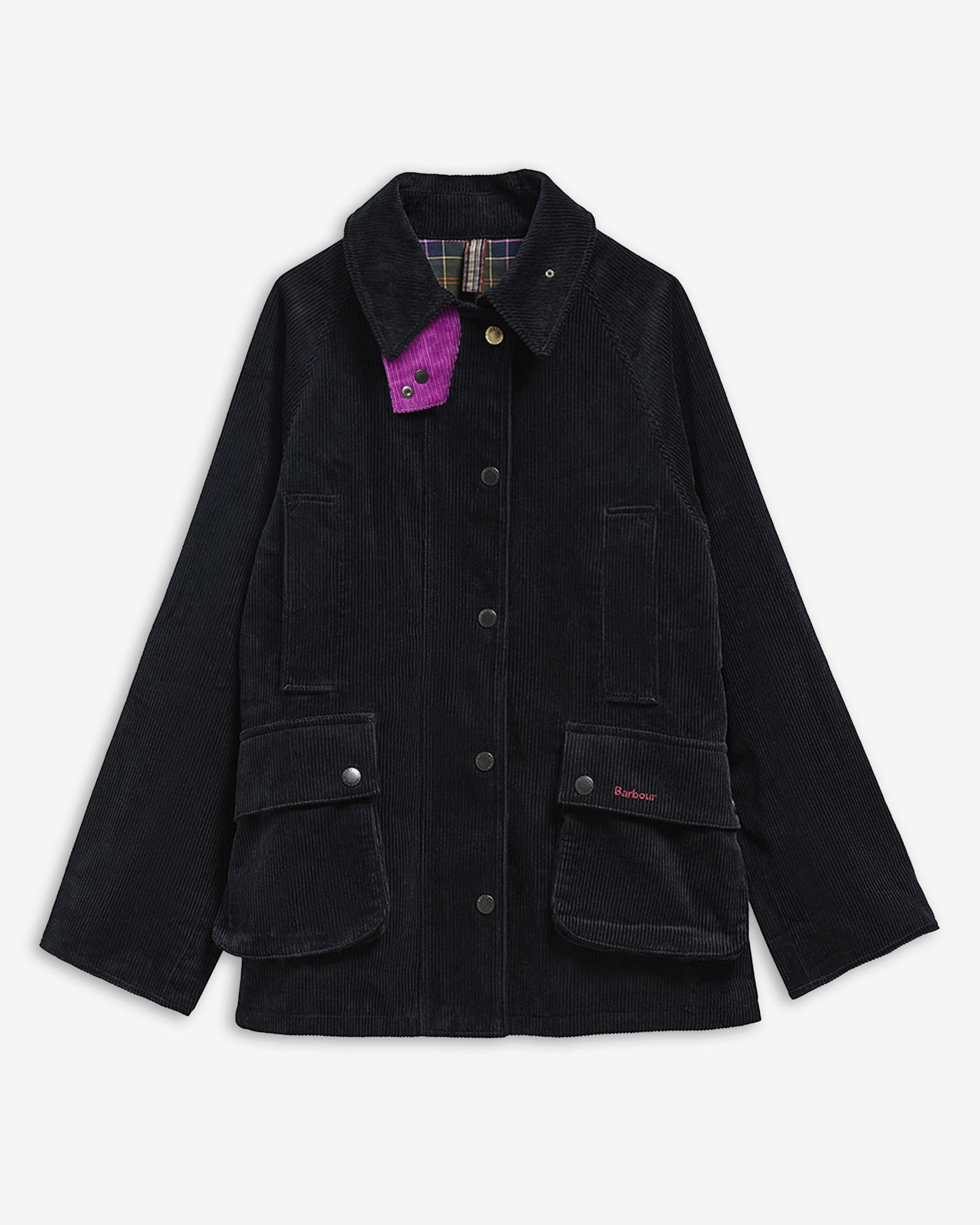 Paul Smith Loves Barbour Damen Freizeitjacke Cord Beaufort Dk Navy/Classic/Muted