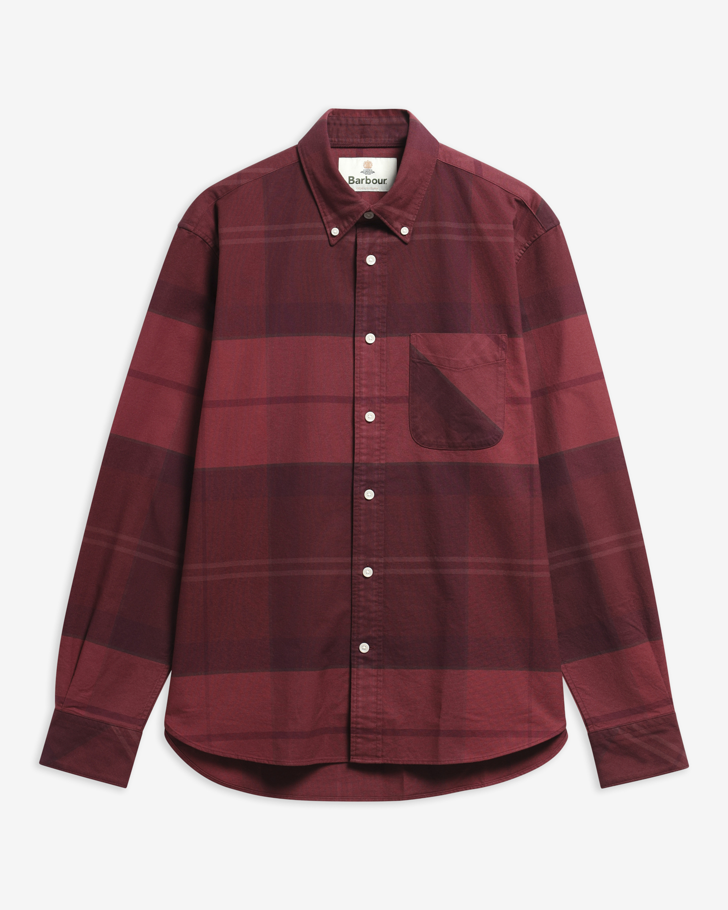 Barbour Hemd Mineral Tartan Dunoon Authentic Fit Crimson Heather