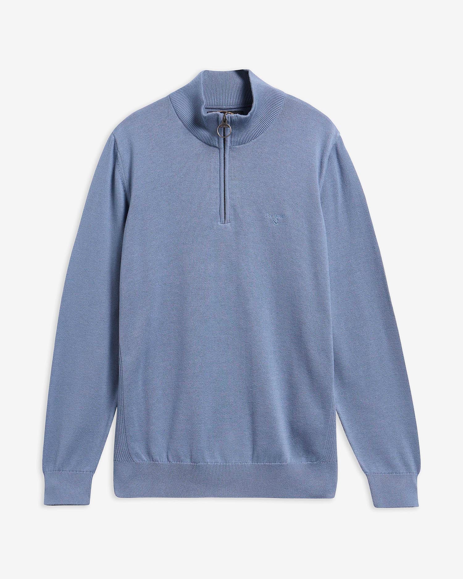 Pullover Cotton Half Zip Tarn Blue