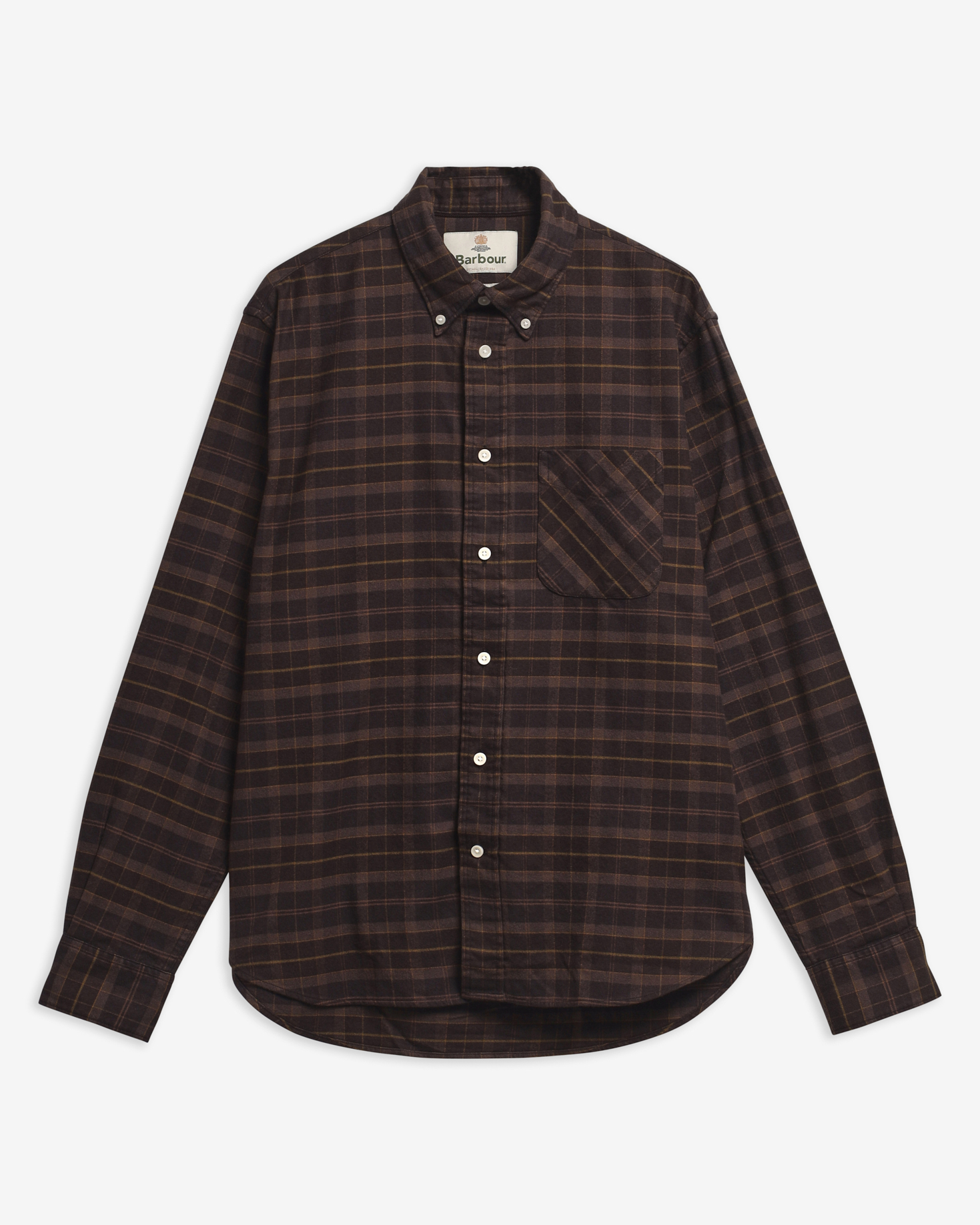 Barbour Hemd Mineral Tartan Authentic Fit Dried Bracken