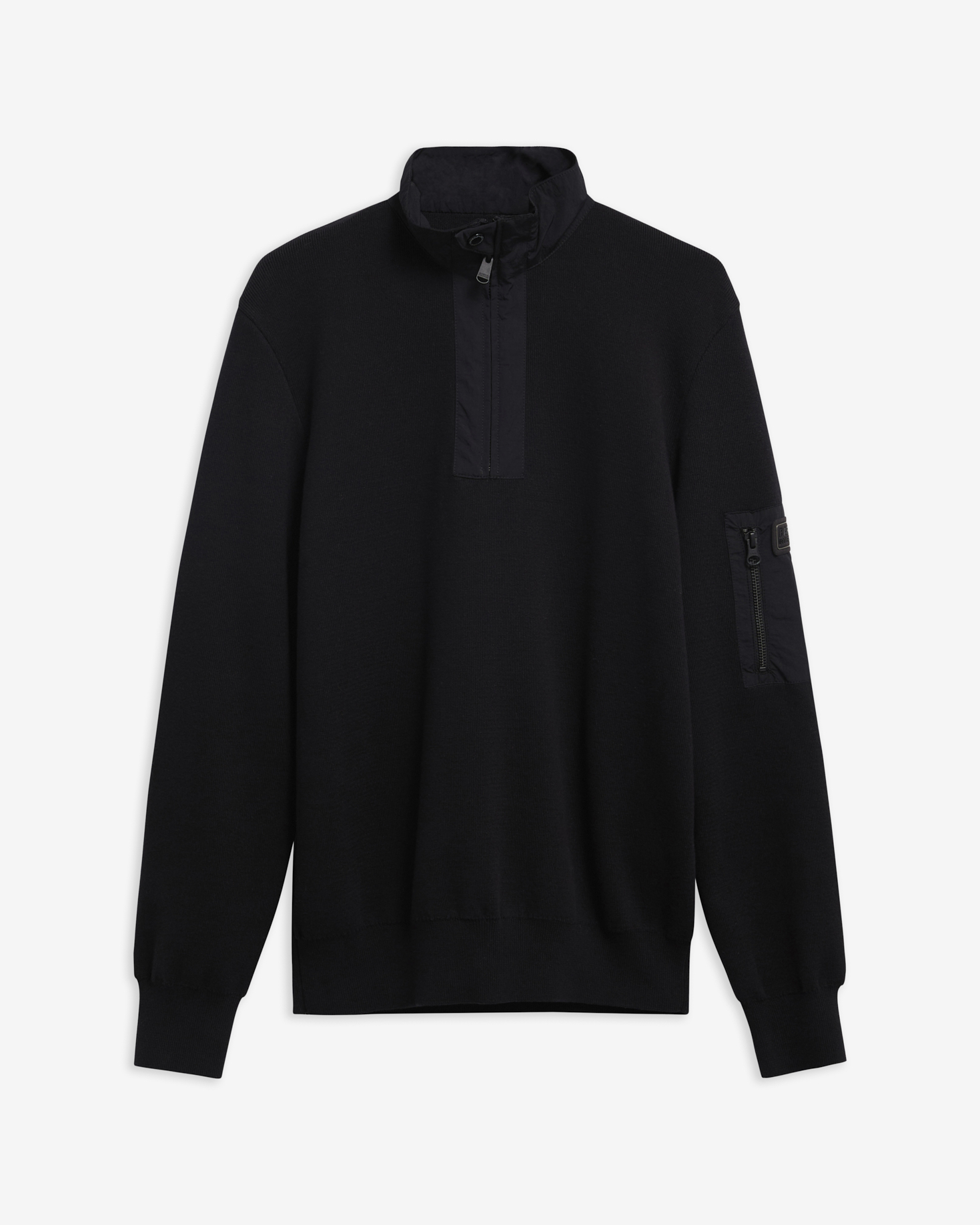 B.Intl Pullover Inline Half-Zip Black