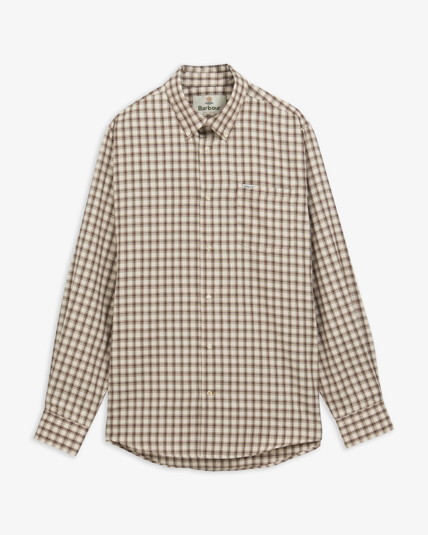 Barbour Hemd Cliff Regular Fit Dark Bordeaux