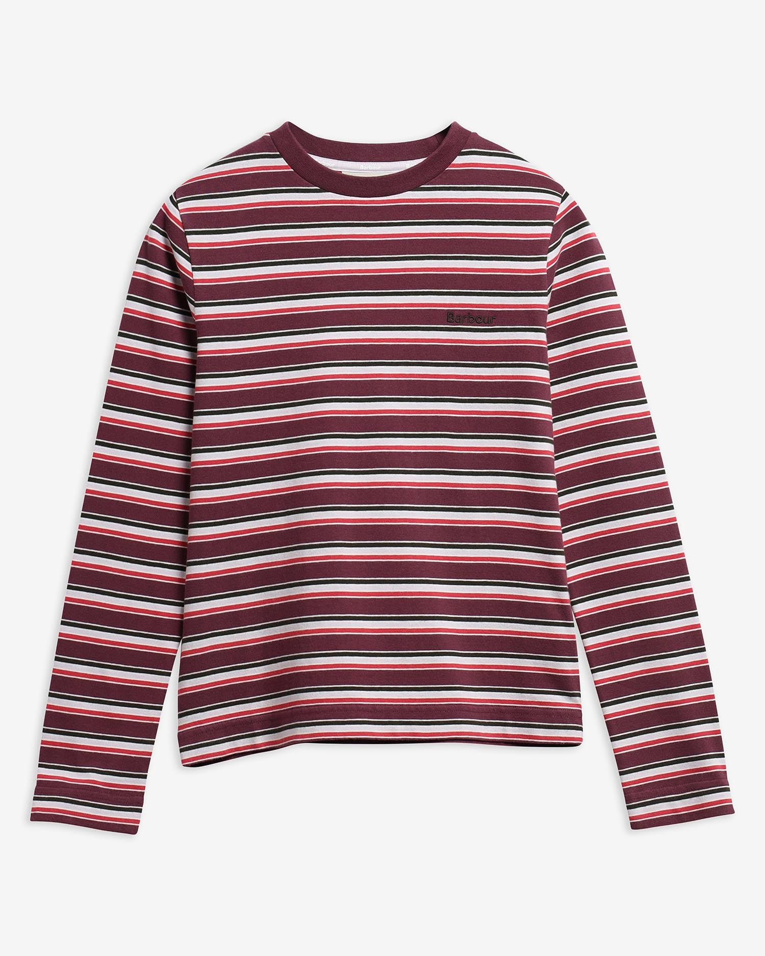 Marena Striped Long-Sleeved T-Shirt Wine Multi